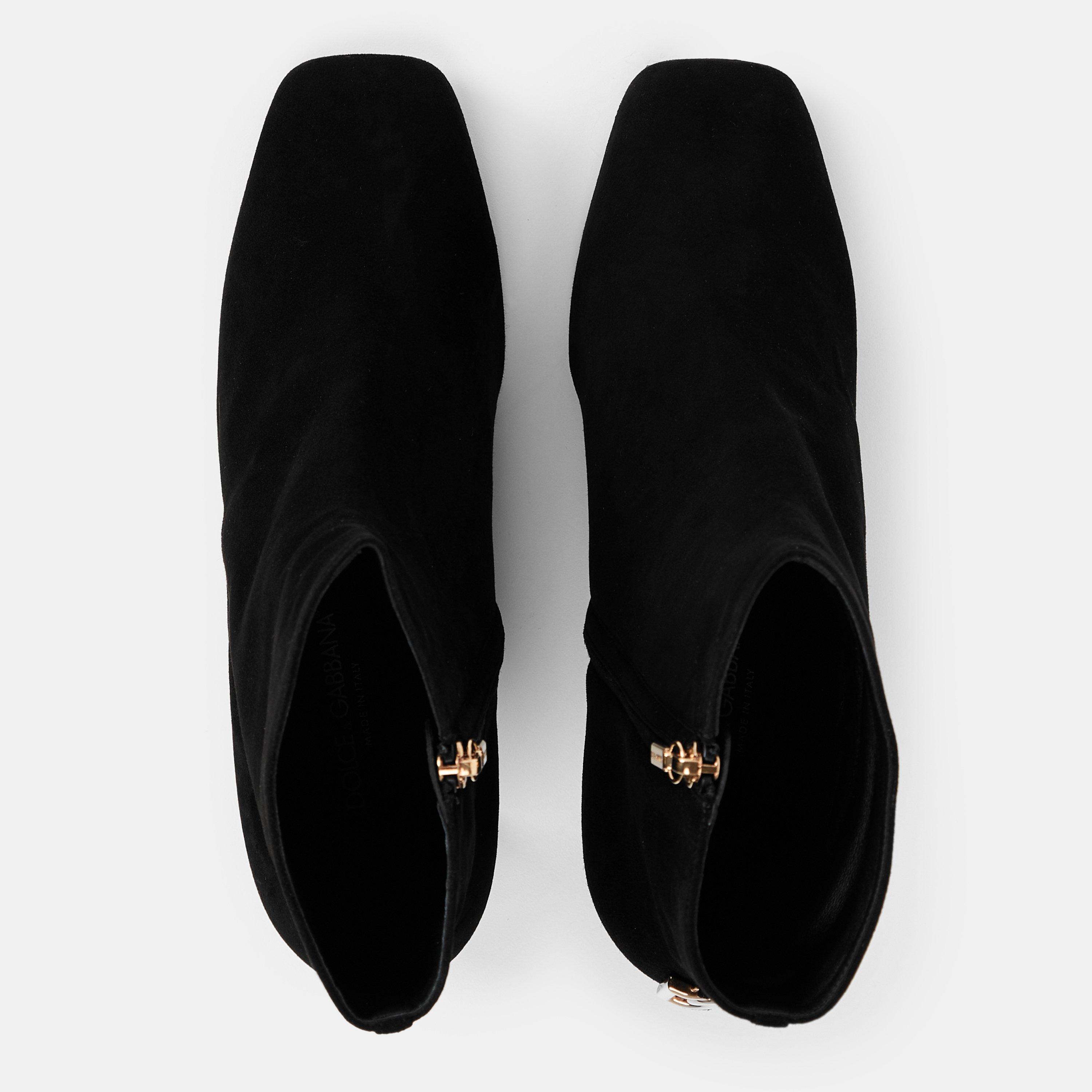 Black - Dolce and Gabbana - Women's Heeled Ankle Boots - 5