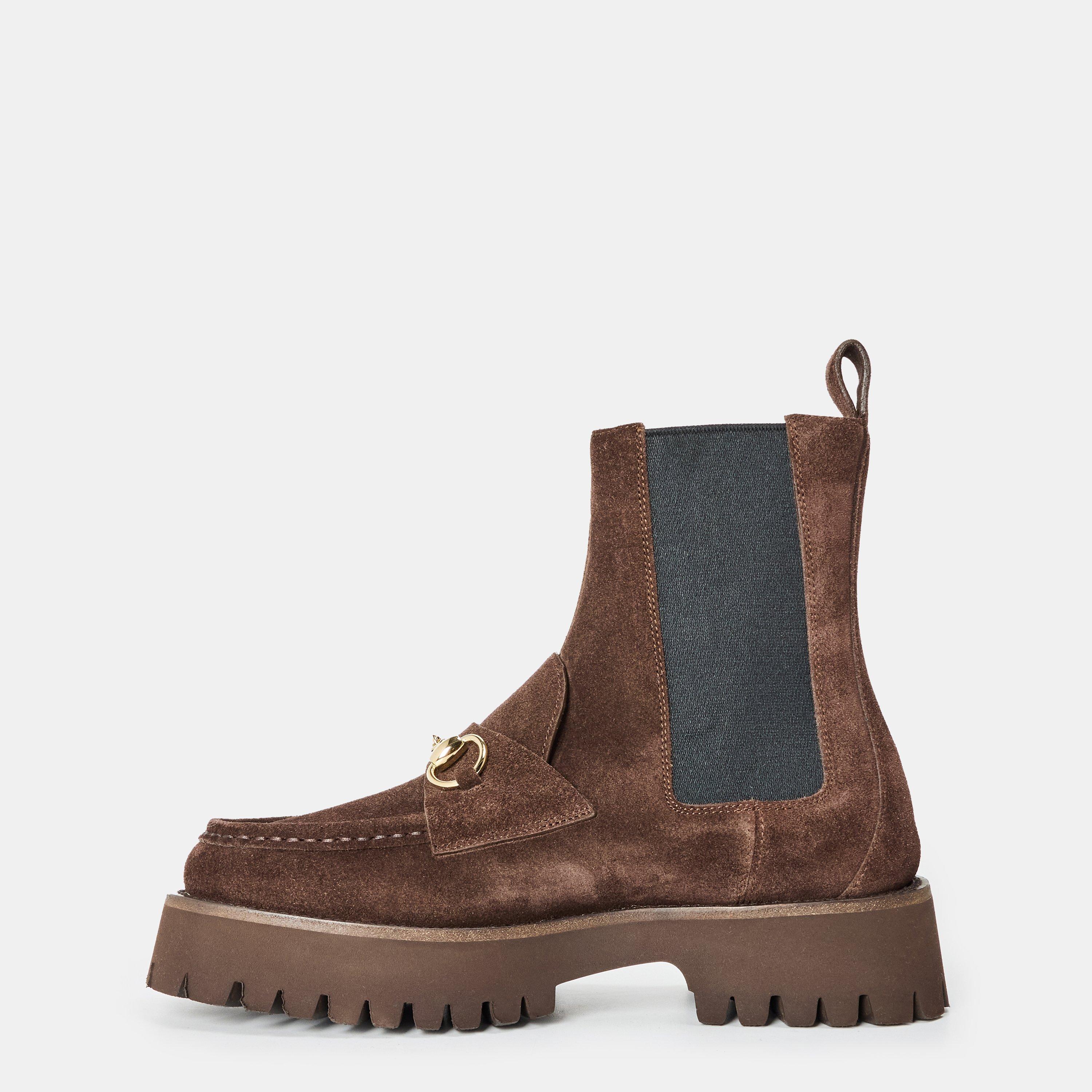 Brown - Gucci - Women's Sylke Flat Ankle Boots - 2