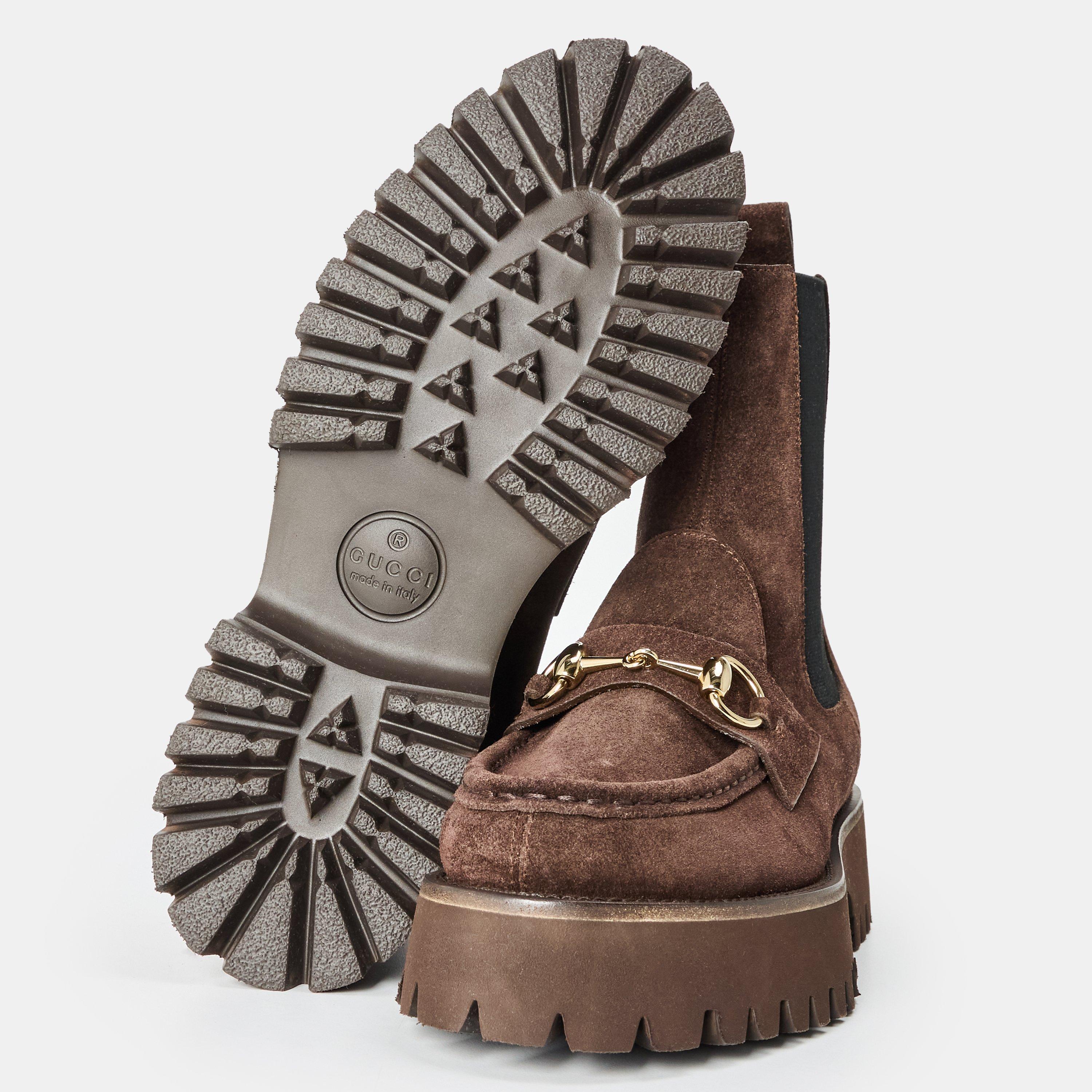 Brown - Gucci - Women's Sylke Flat Ankle Boots - 3