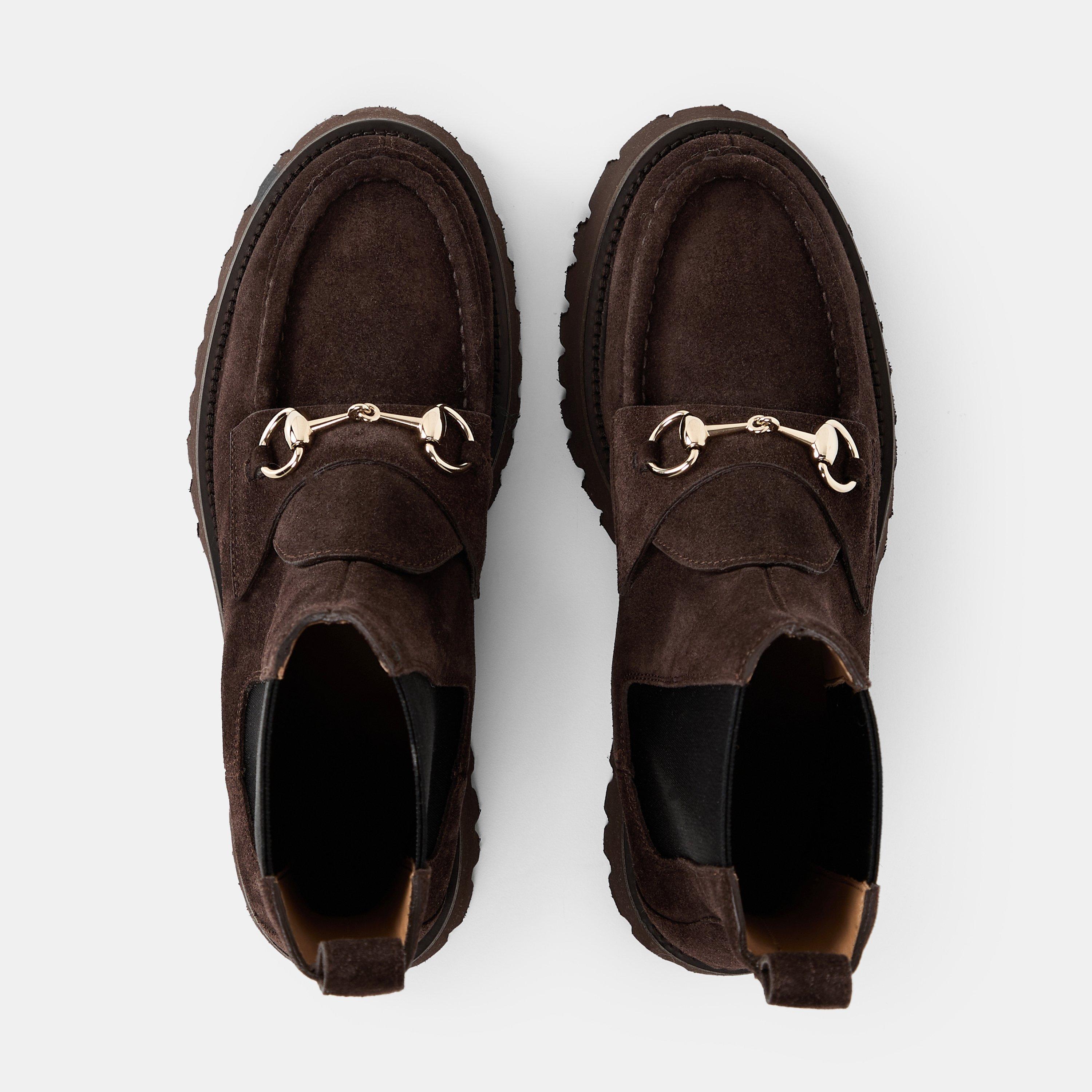 Brown - Gucci - Women's Sylke Flat Ankle Boots - 4