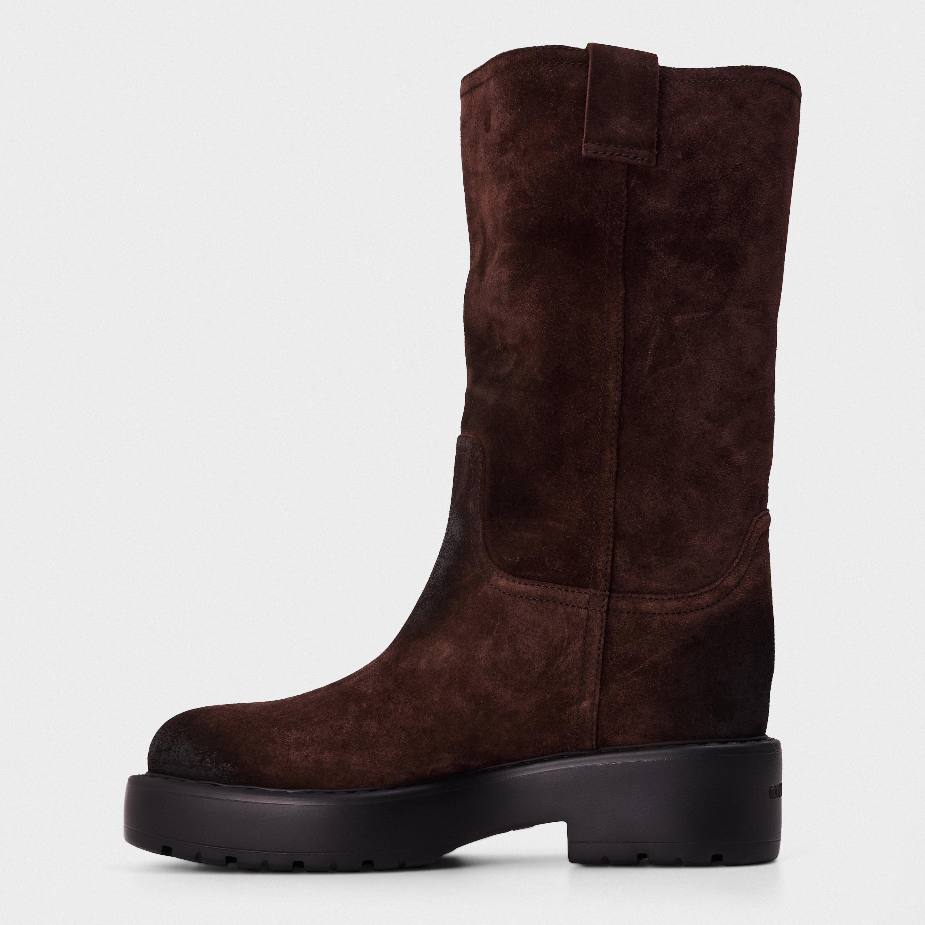 Moro Suede - Miu Miu - Women's Flat Ankle Boots - 2