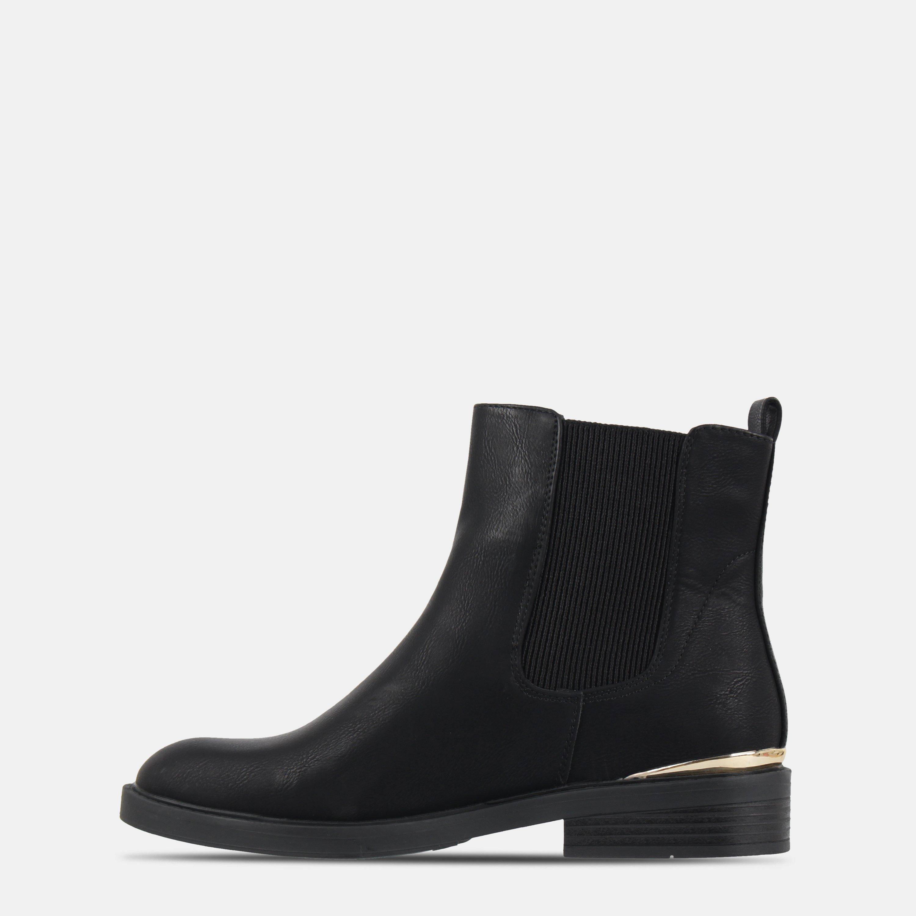 Black - Miso - Flat Ankle Boots - 2