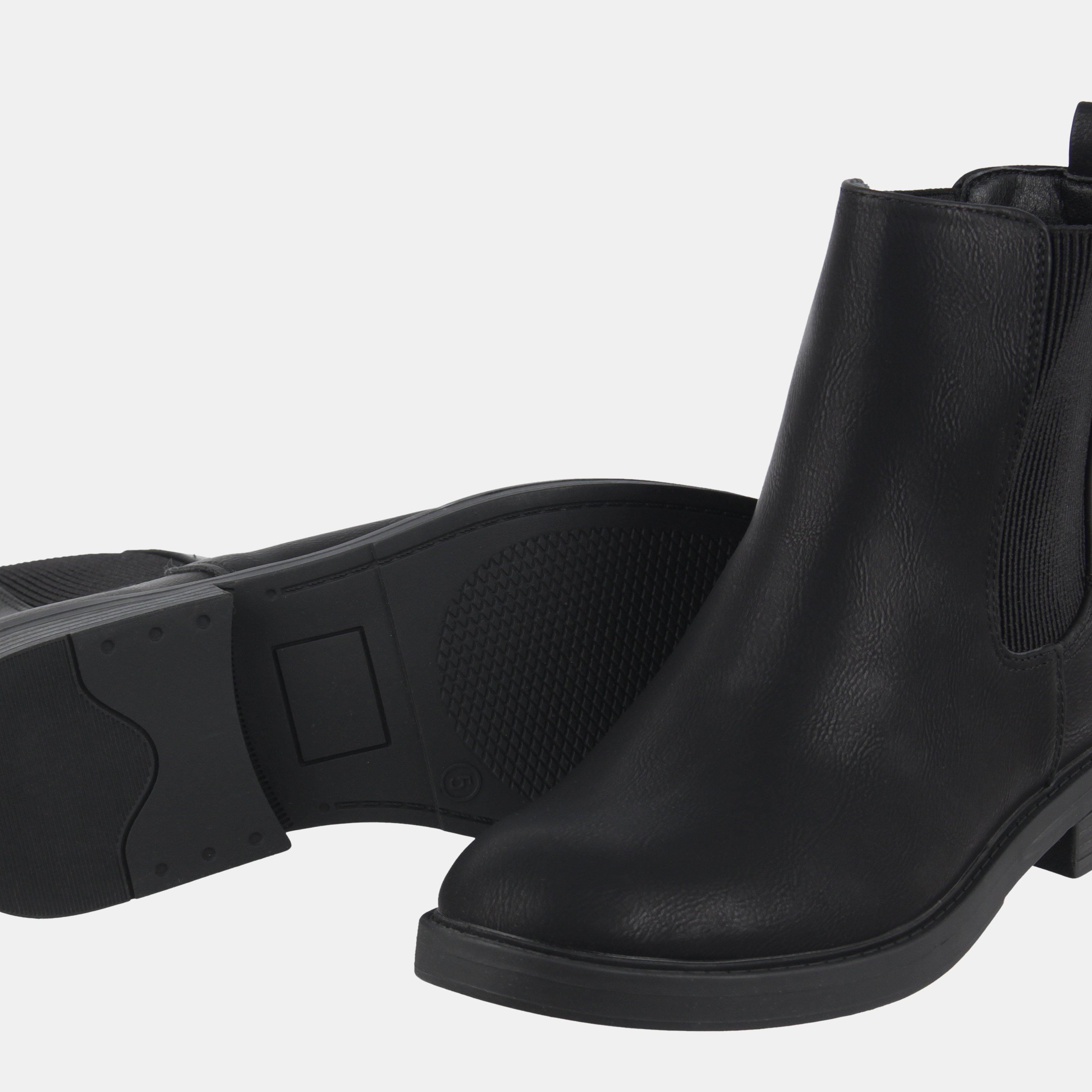 Black - Miso - Flat Ankle Boots - 3