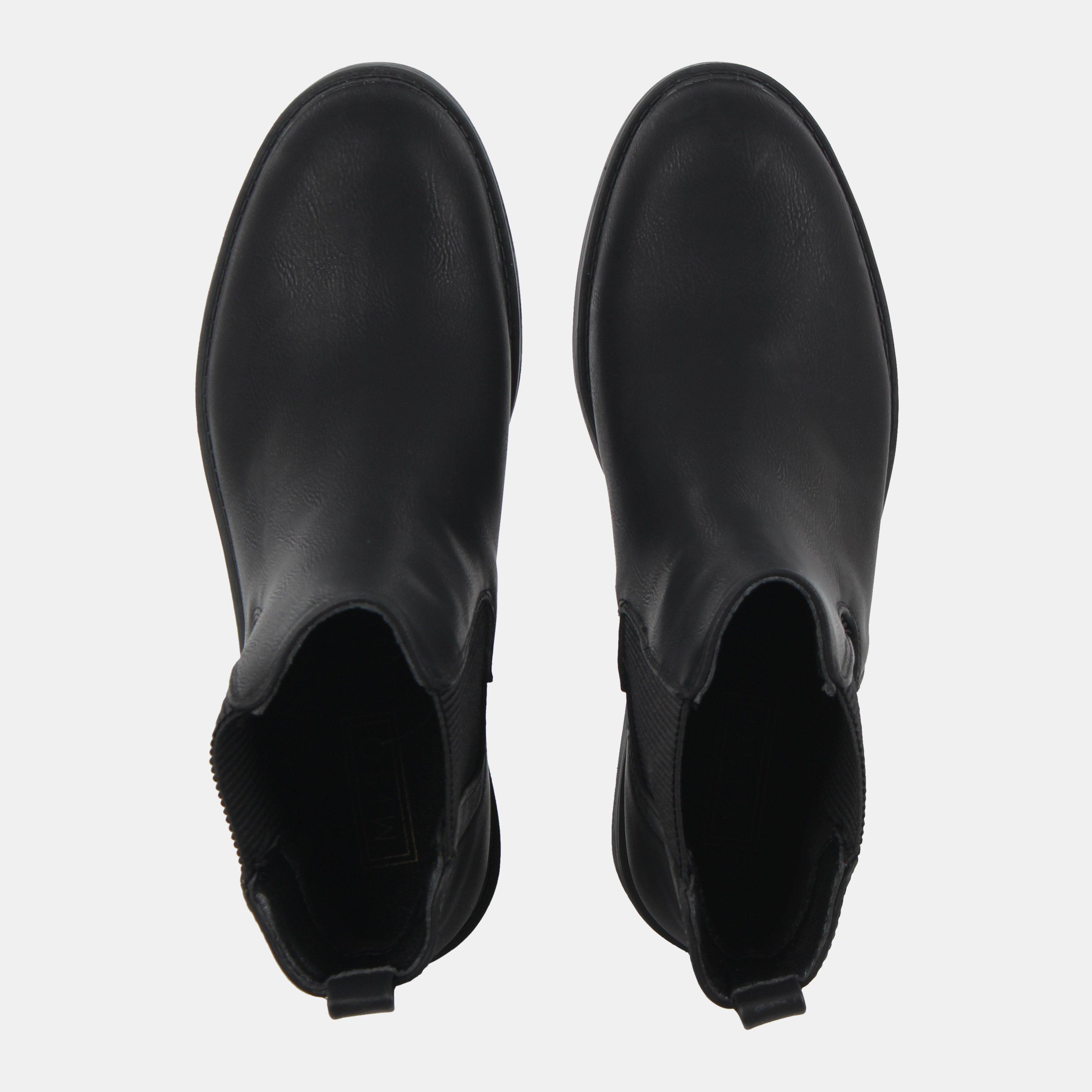 Black - Miso - Flat Ankle Boots - 4