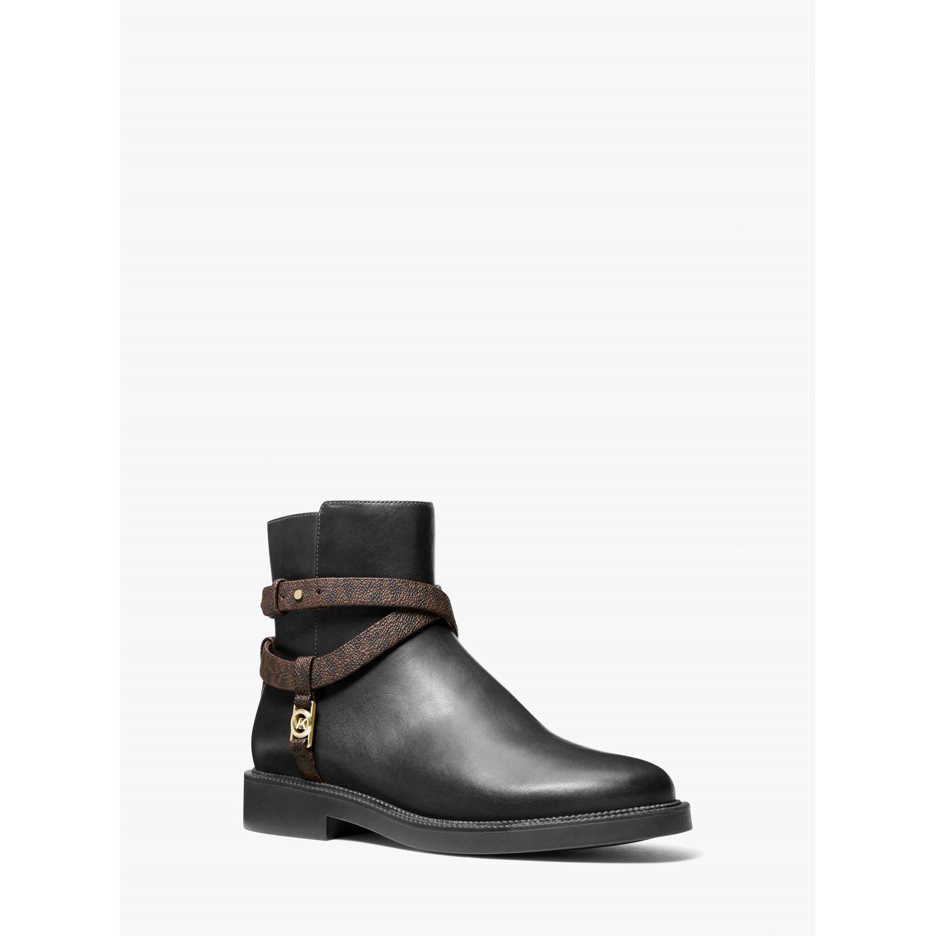 Blk Brown - MICHAEL Michael Kors - Women's Michael Kors Flat Ankle Boots - 5