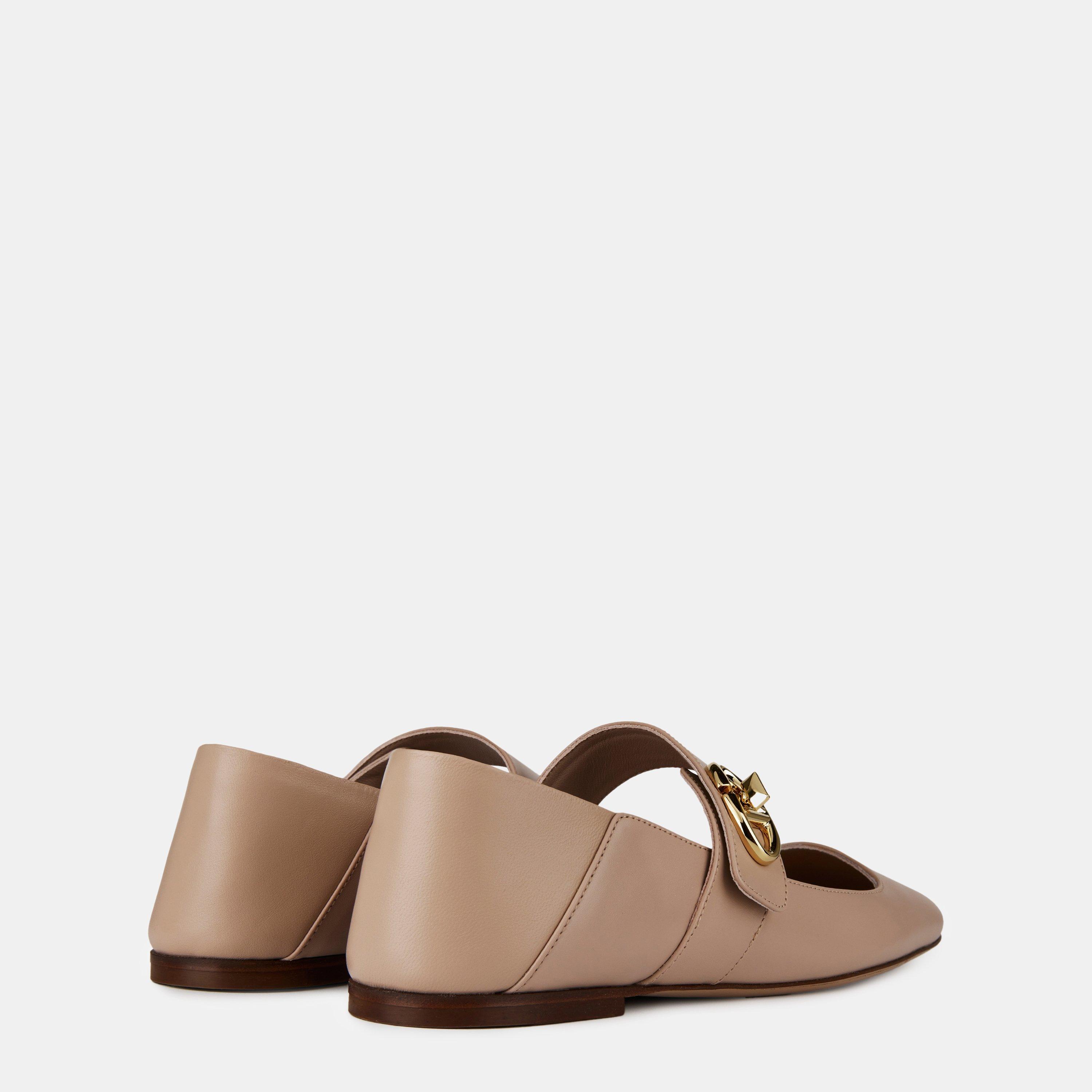 Beige Rose - Valentino Garavani - Mary-Jane Ballerina Shoes - 4