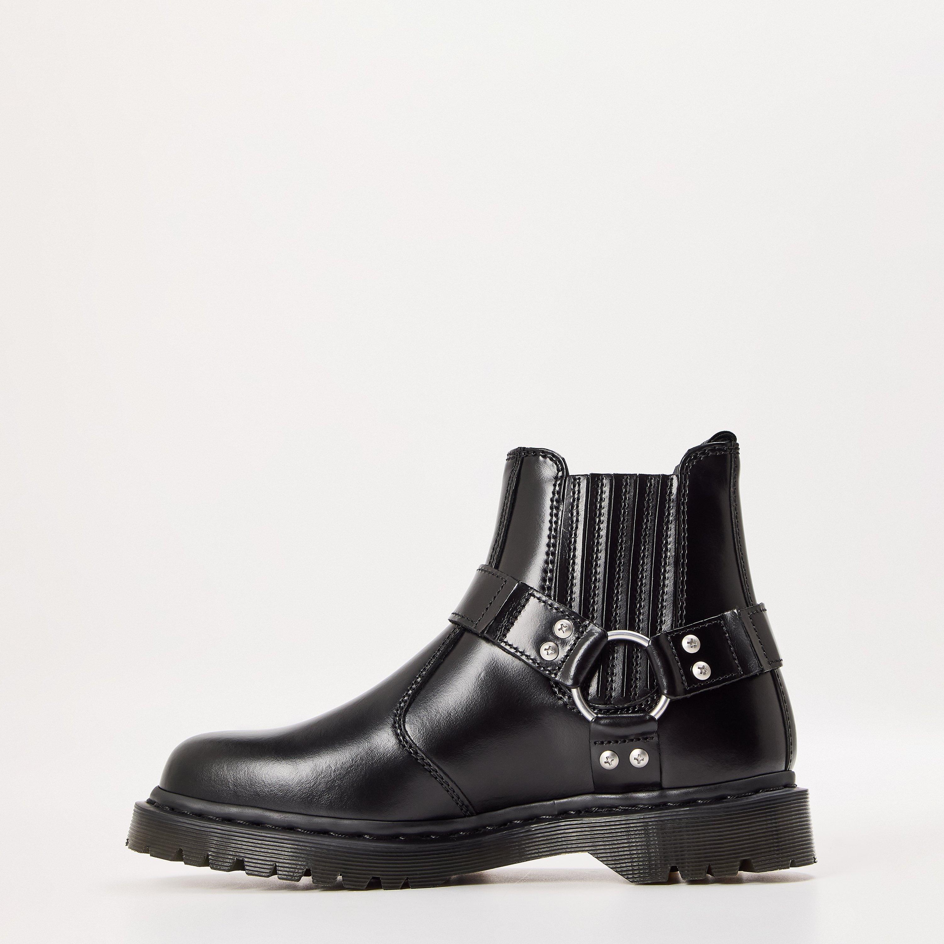 Black Analine - Dr Martens - Women's Harness Chelsea Boots - 7