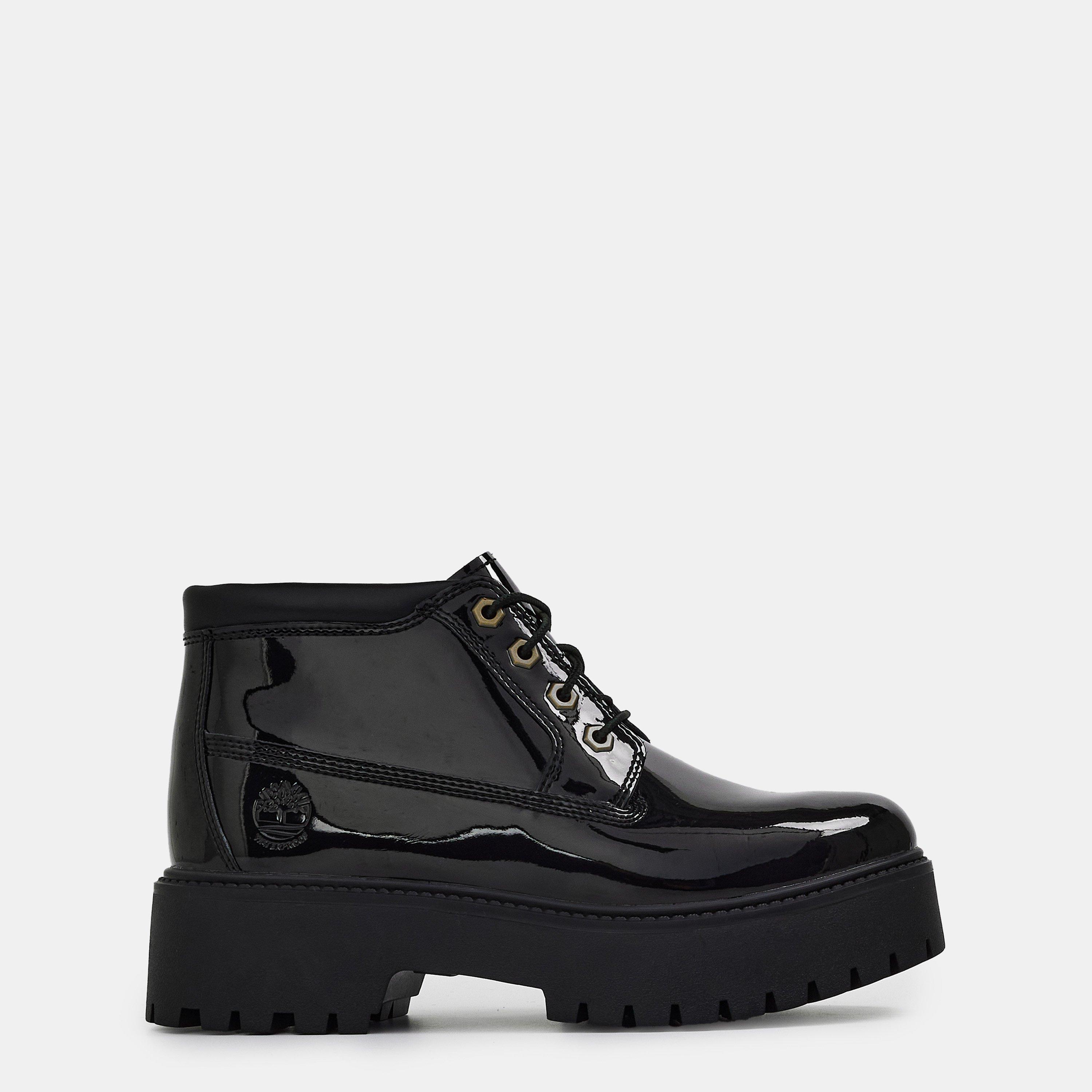 Black Patent - Timberland - Women's Weather Ready Lace Up Chukka Boots - 1