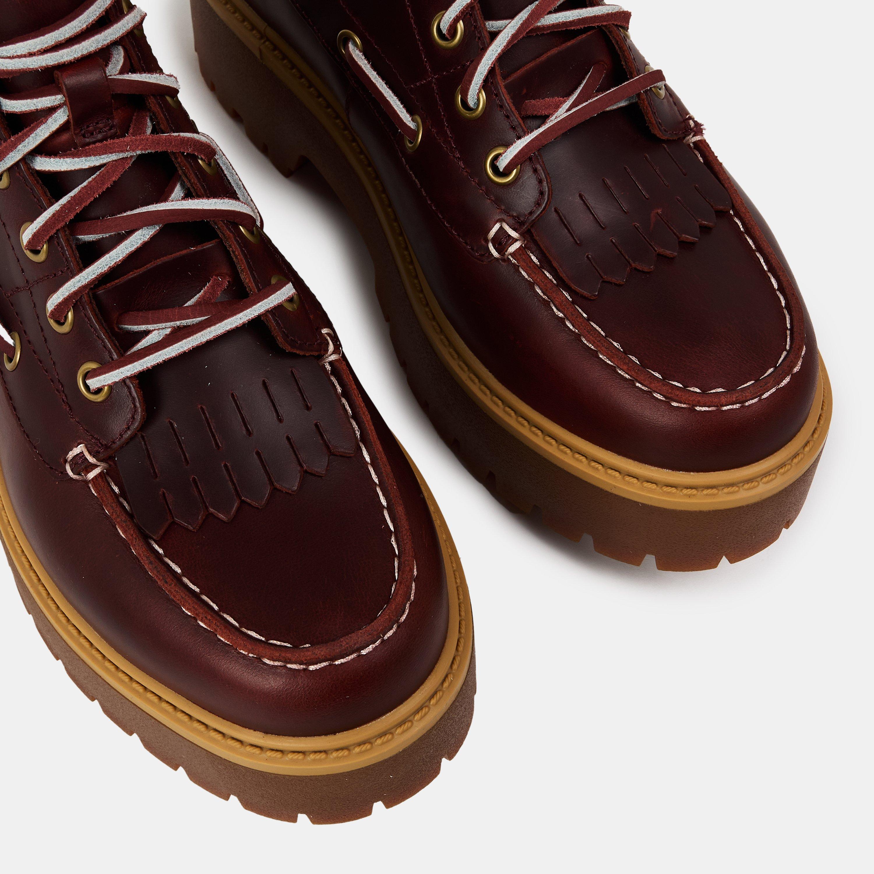 Burgundy - Timberland - Women's Stone Street Mid Lace-Up Chukka Boot - 4