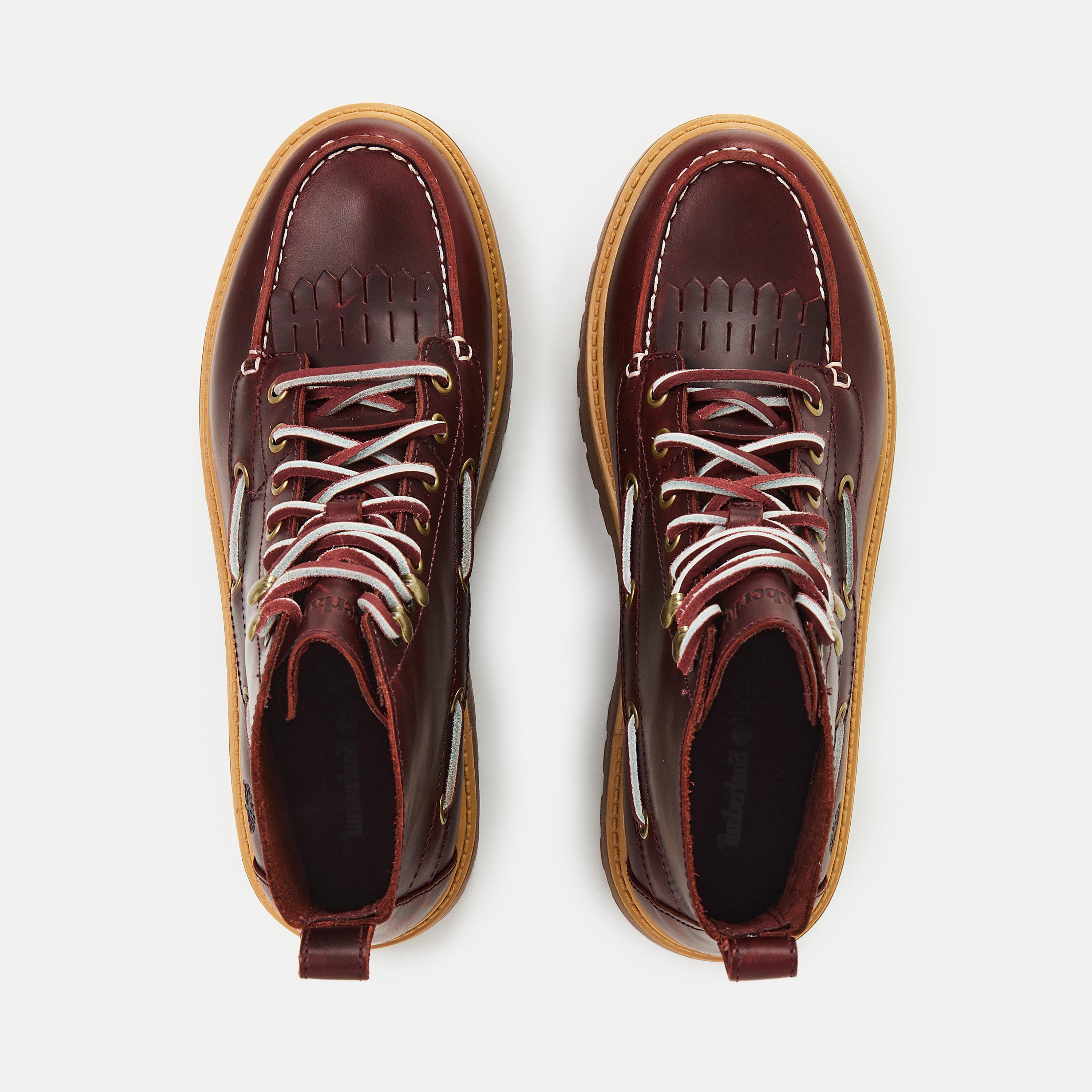 Burgundy - Timberland - Women's Stone Street Mid Lace-Up Chukka Boot - 5