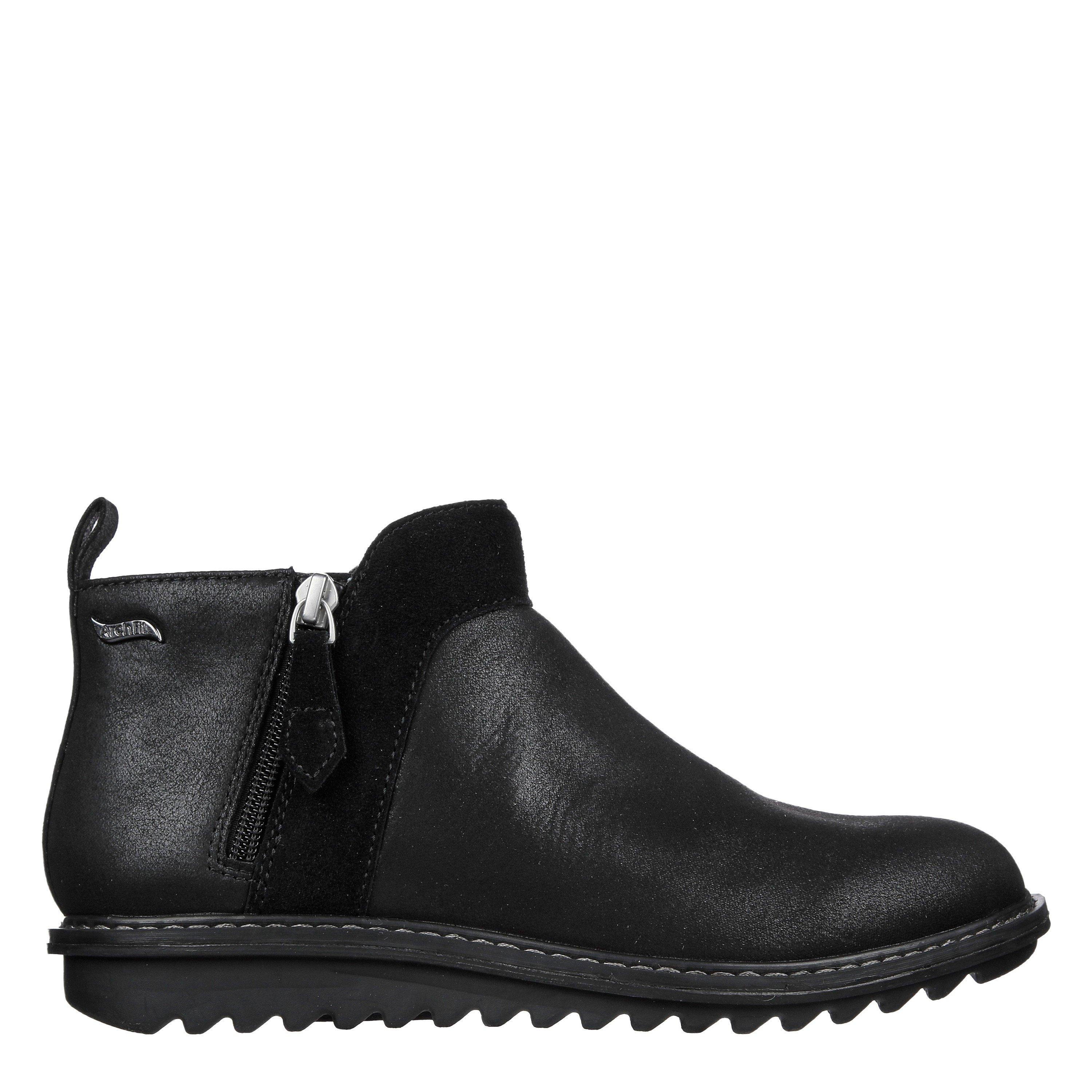 Skechers Women's Flat Ankle Boots - Black/Black - 3.5 (36.5)