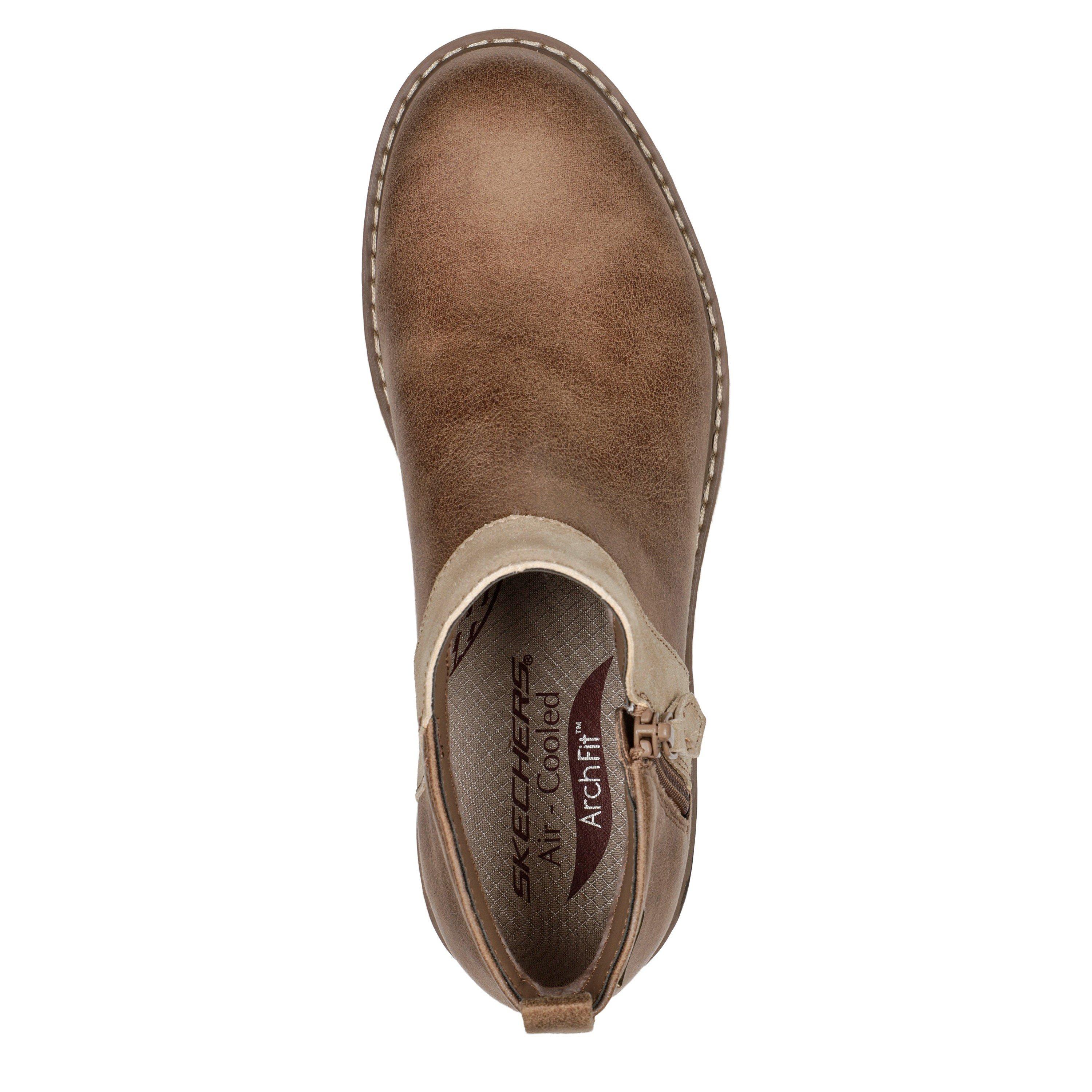 Mushroom - Skechers - Womens Flat Ankle Boots - 5