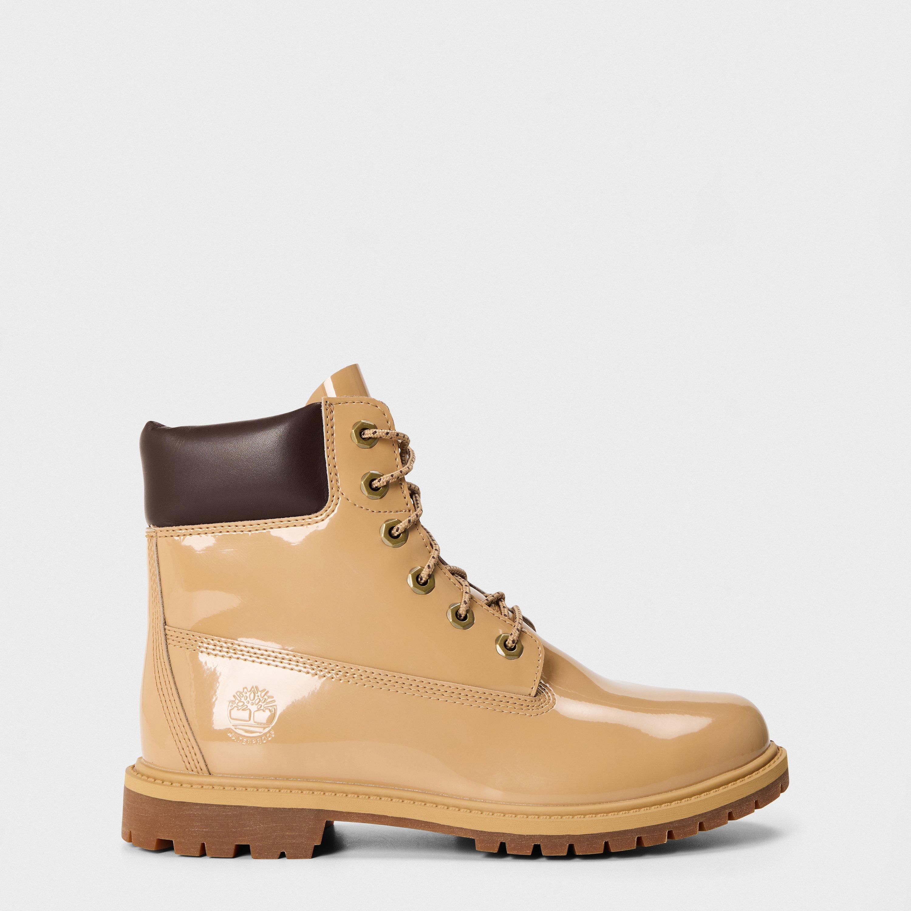Timberland Women's Patent Flat Ankle Boots - Wheat Patent - 5 (38)