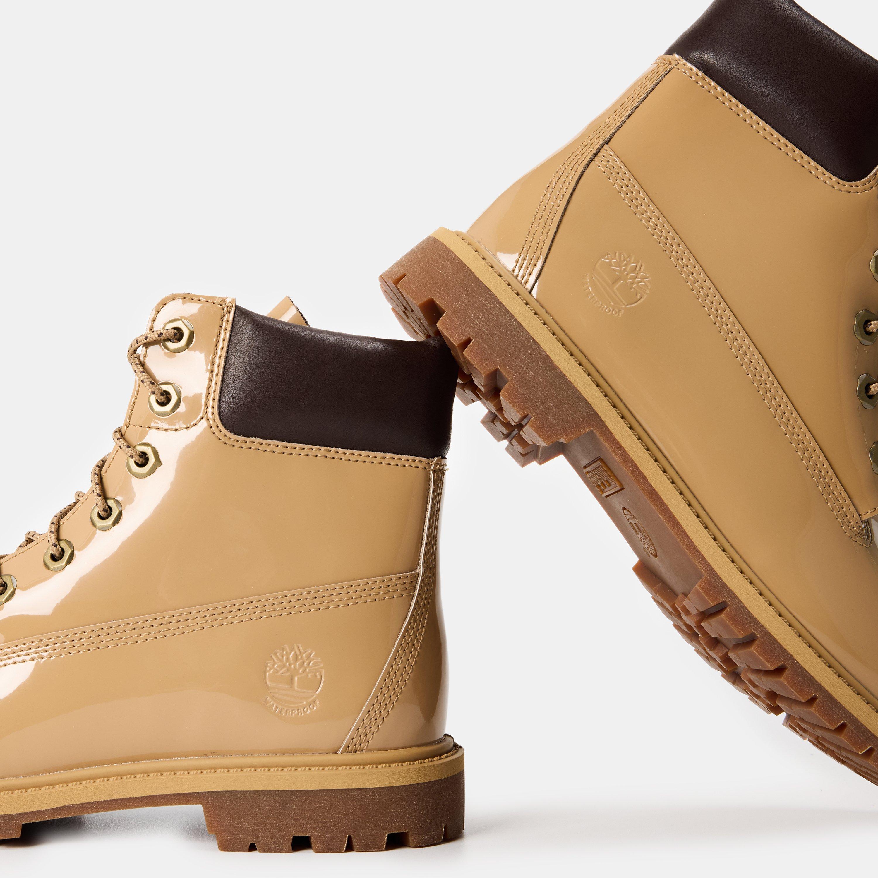 Wheat Patent - Timberland - Women's Patent Flat Ankle Boots - 3