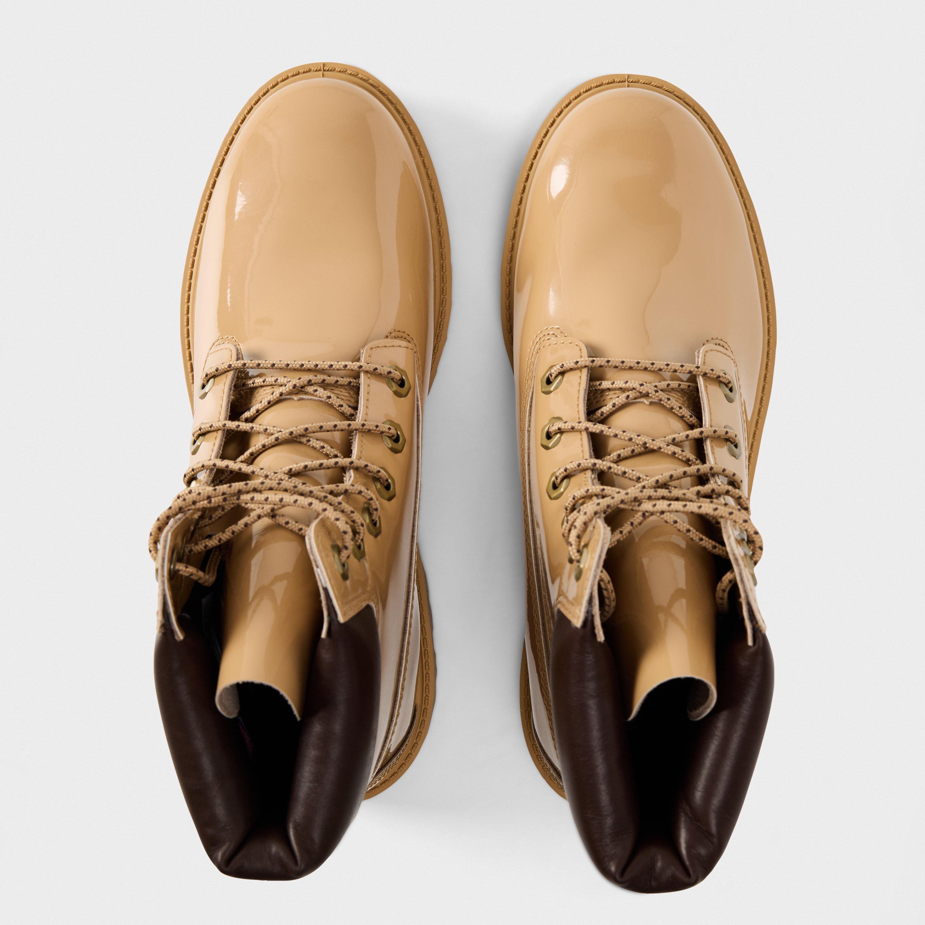 Wheat Patent - Timberland - Women's Patent Flat Ankle Boots - 4