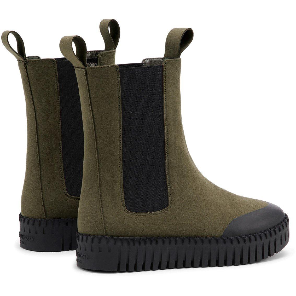 Deep Olive/Blk - Ilse Jacobsen - Women's Long Chelsea Boots - 2