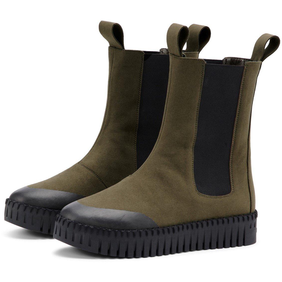 Deep Olive/Blk - Ilse Jacobsen - Women's Long Chelsea Boots - 3