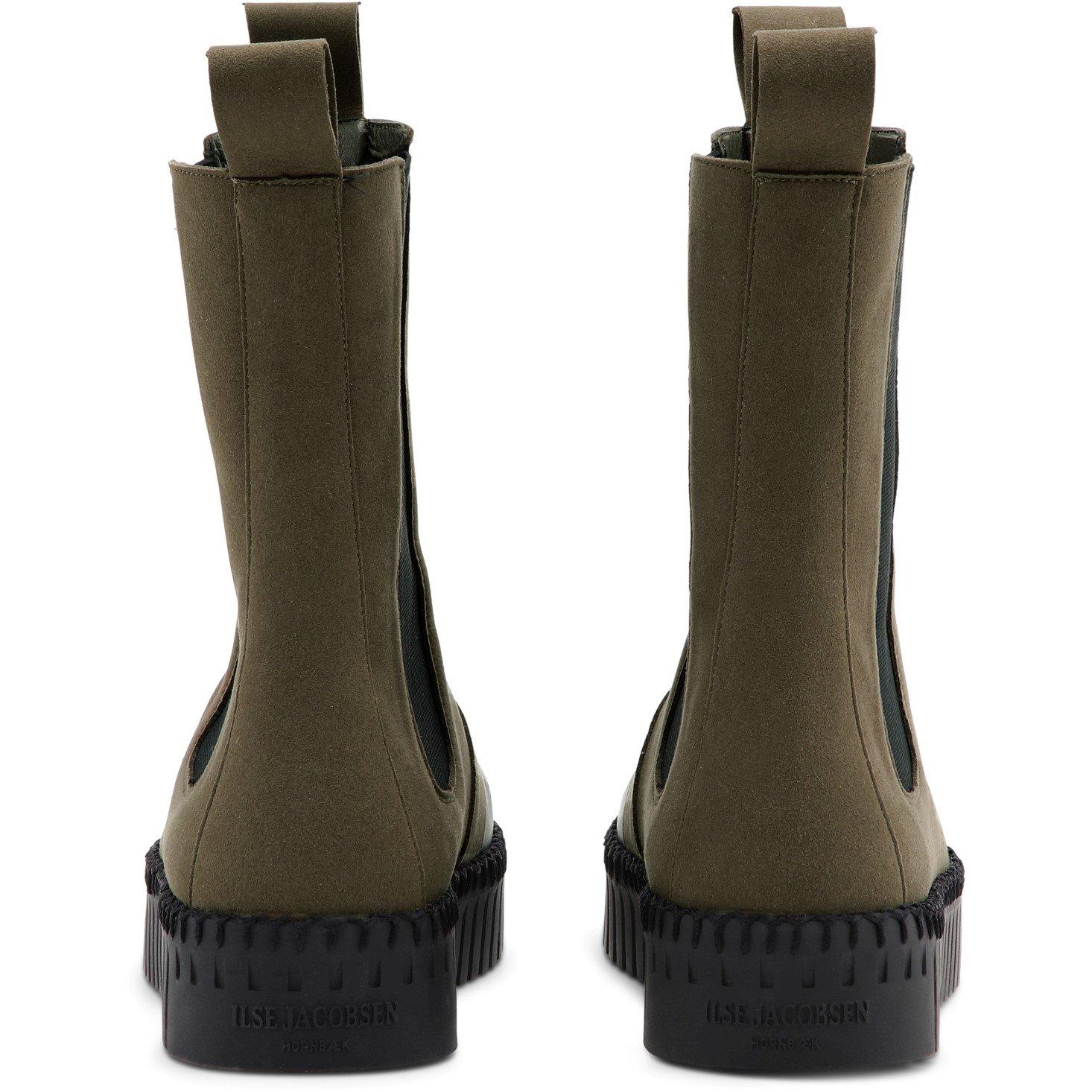 Deep Olive/Blk - Ilse Jacobsen - Women's Long Chelsea Boots - 5