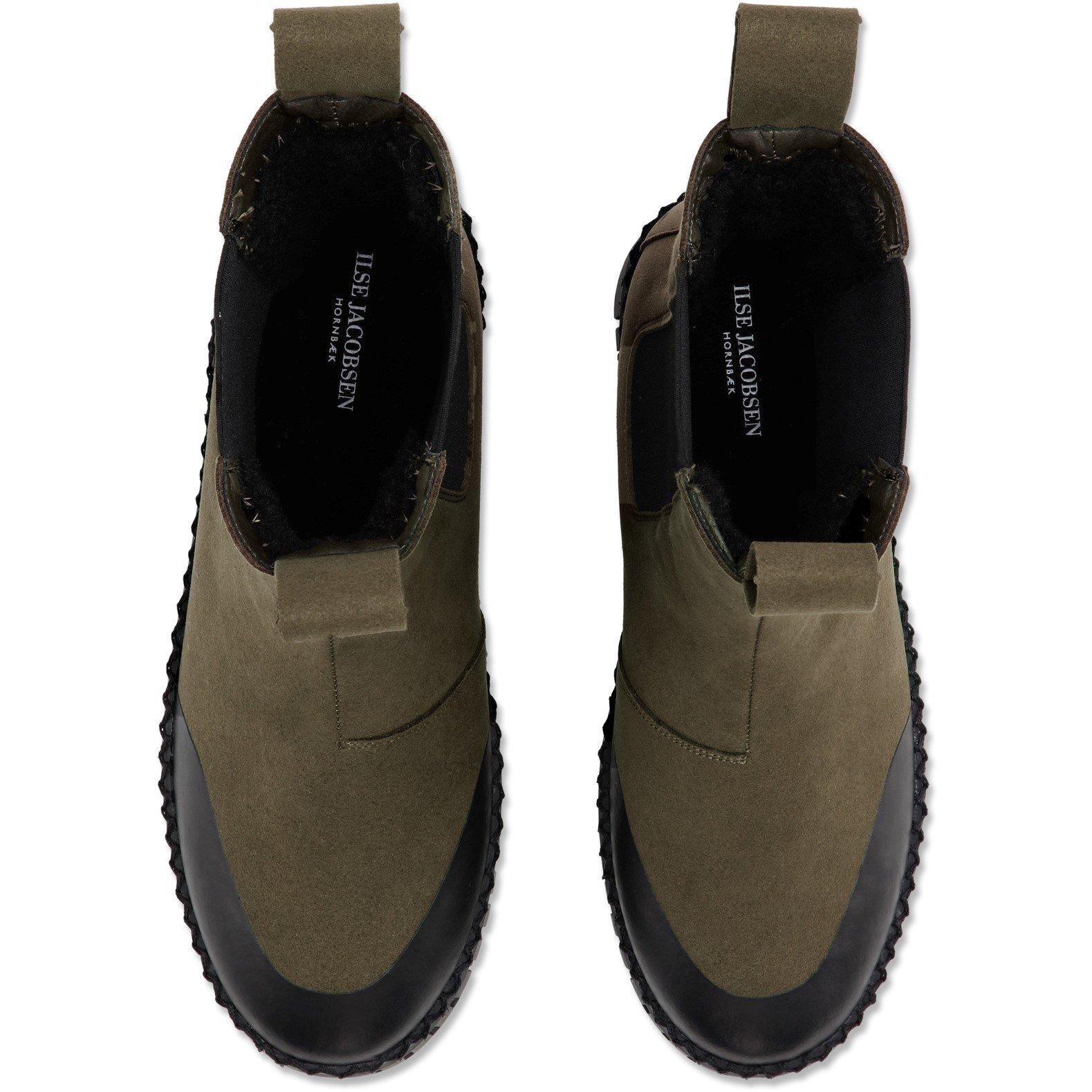 Deep Olive/Blk - Ilse Jacobsen - Women's Long Chelsea Boots - 6