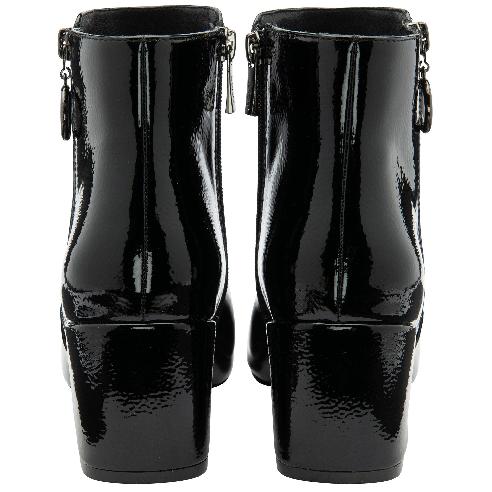 Sort Patent - Lotus Shoes - Lotus Furiosa Black Patent Heeled Ankle Boots - 3