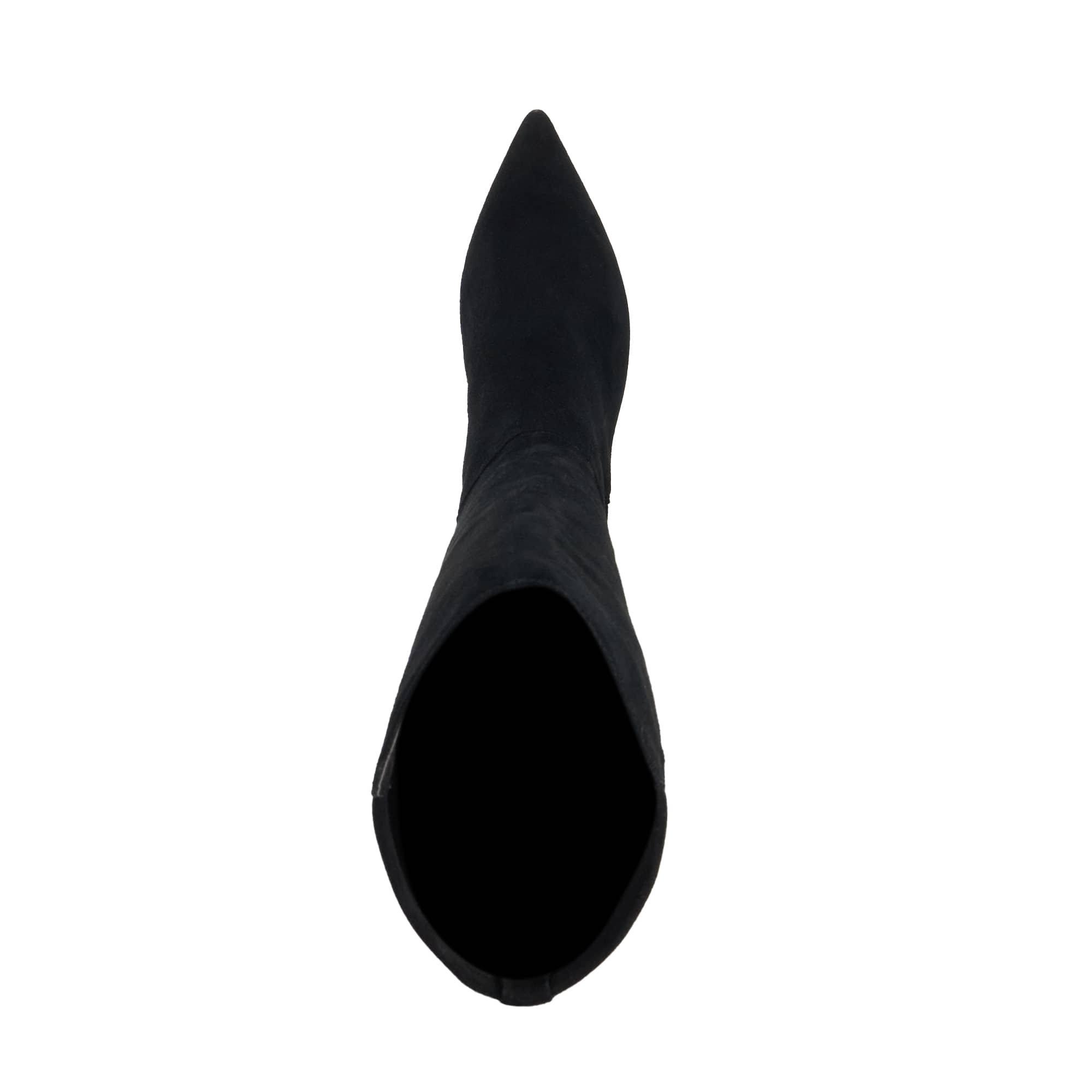 Black Suede - Dune London - Women's Sultry Leather Knee-High Boots - 4