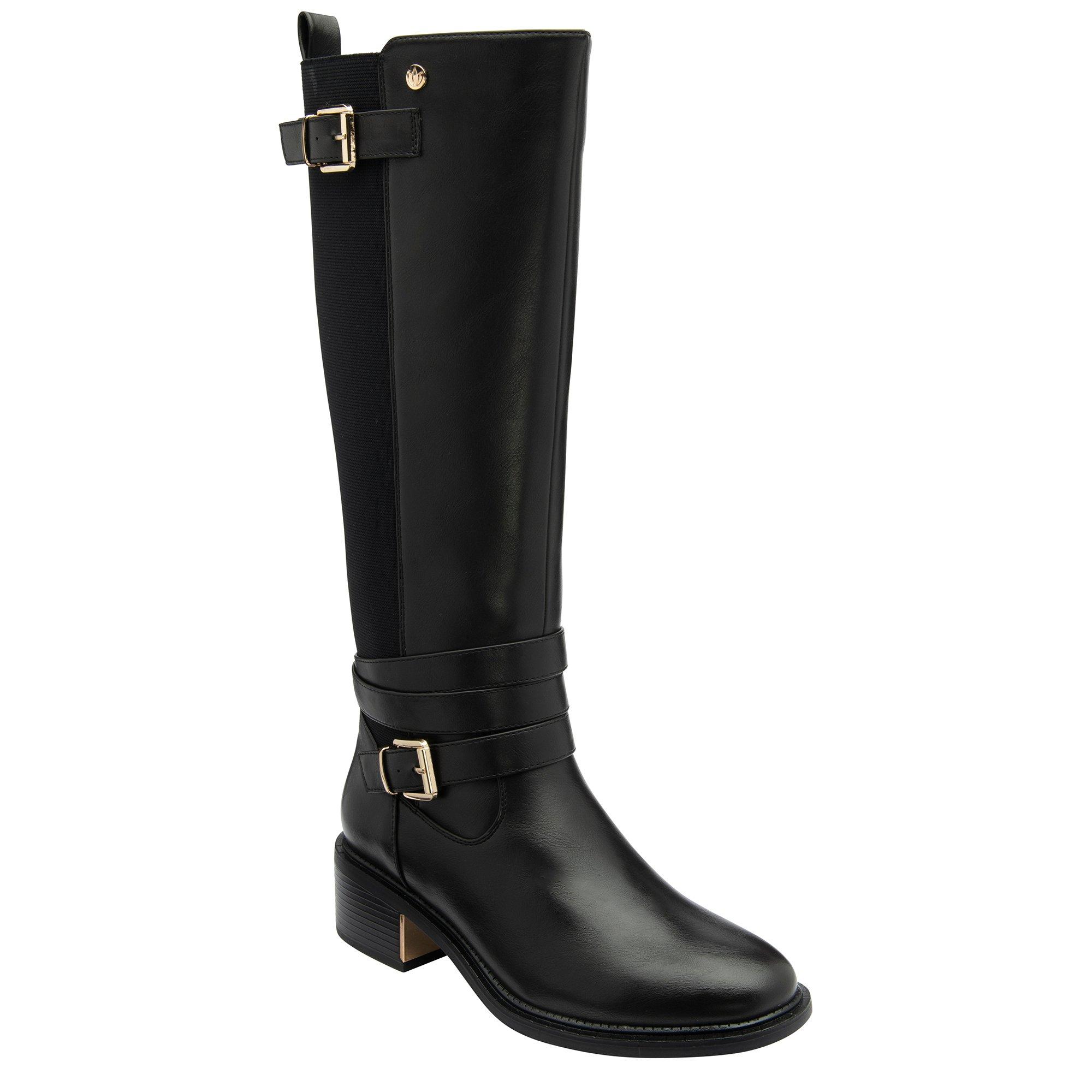 Black - Lotus Shoes - Freya Black Knee High Boots - 1