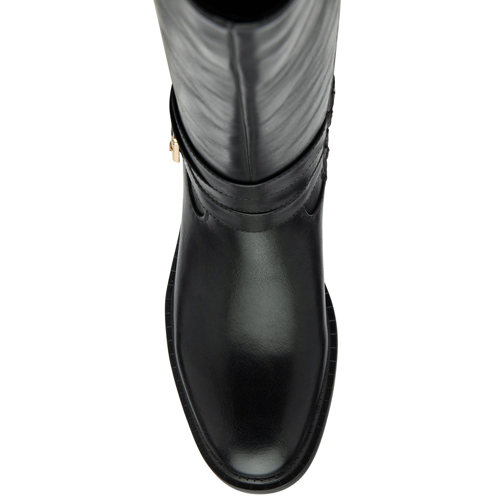 Schwarz - Lotus Shoes - Lotus Freya Black Knee High Boots - 4