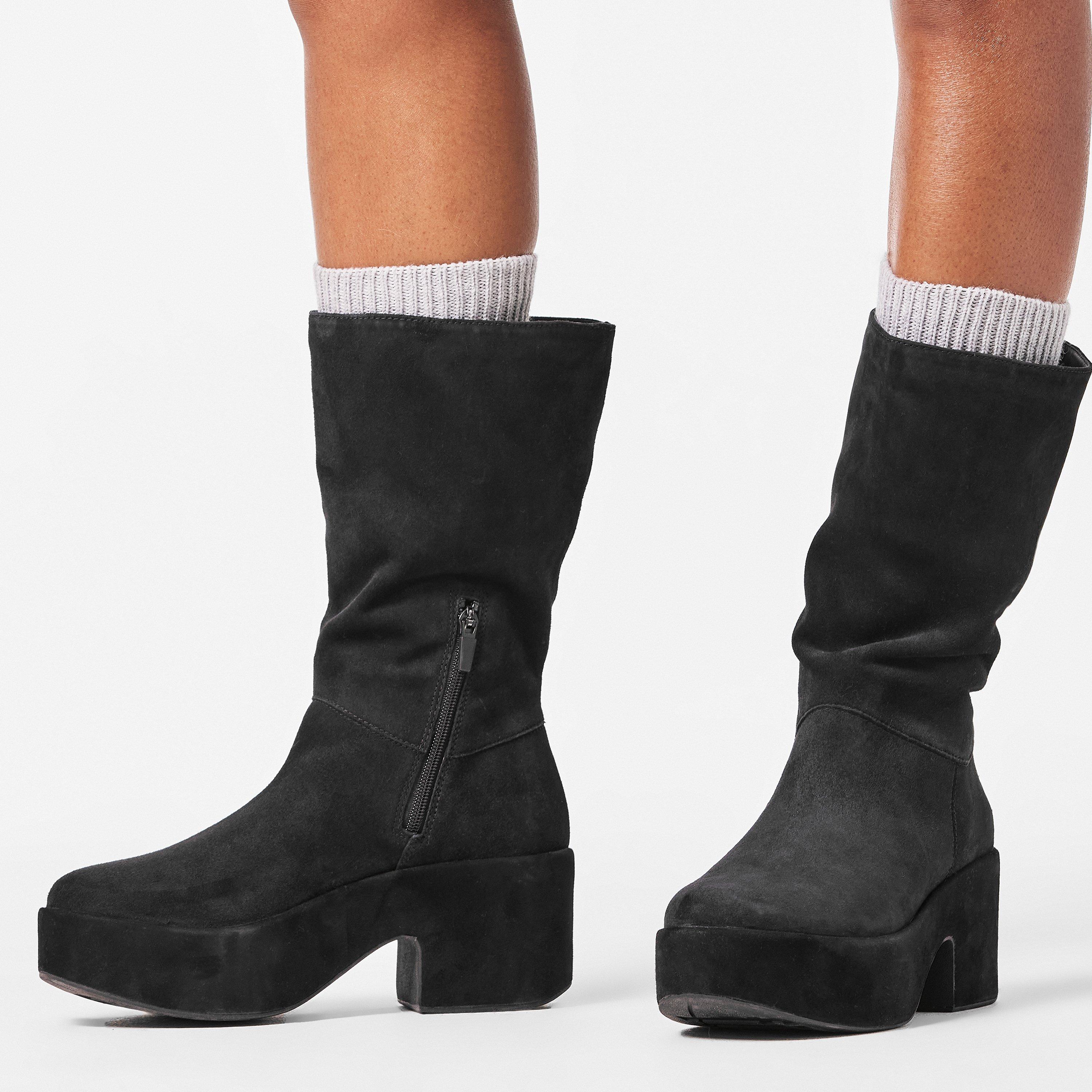 All Black - Fitflop - Women's Slouch Ankle Heeled Boots - 3