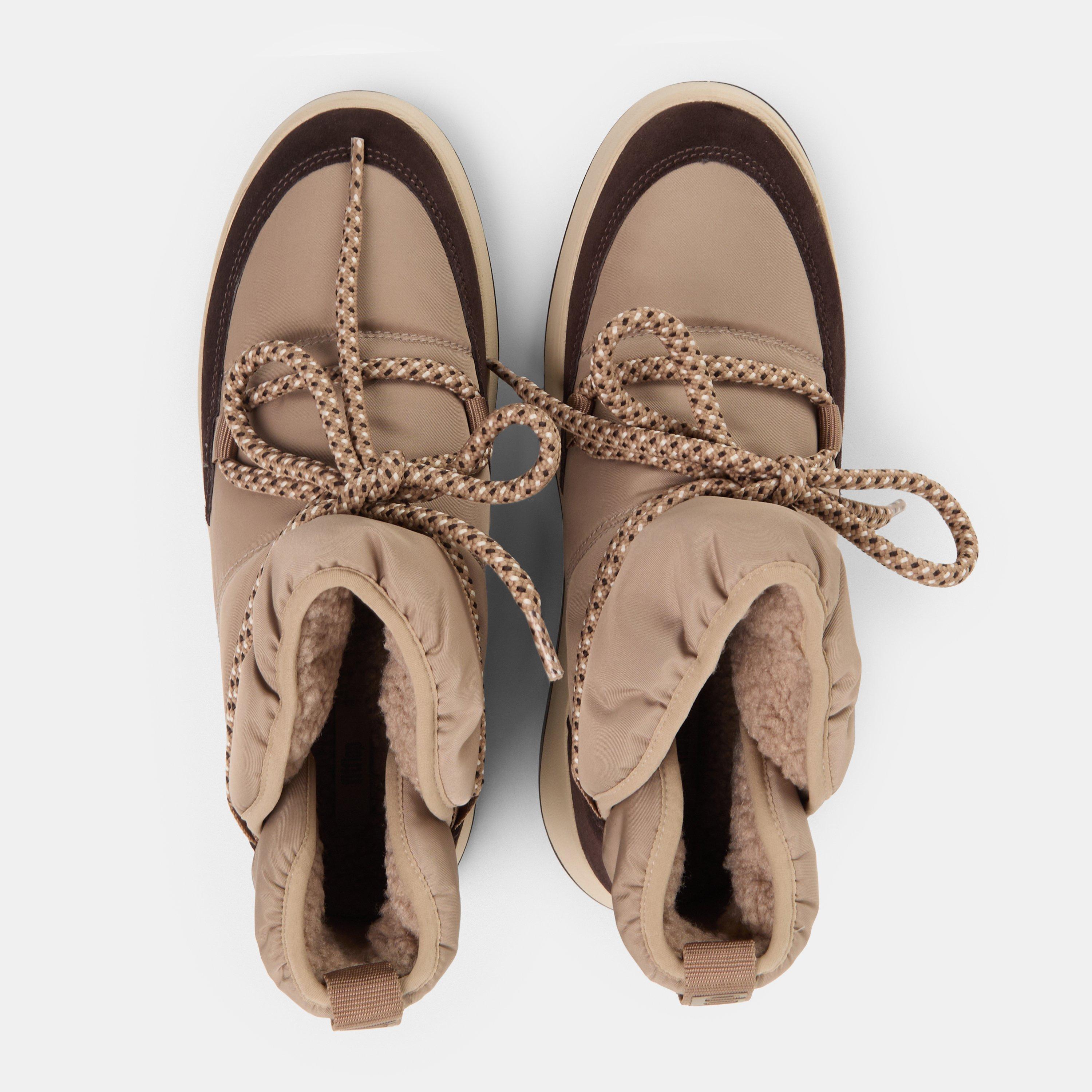 Taupe - Fitflop - Women's Mesh Flat Ankle Boots - 5