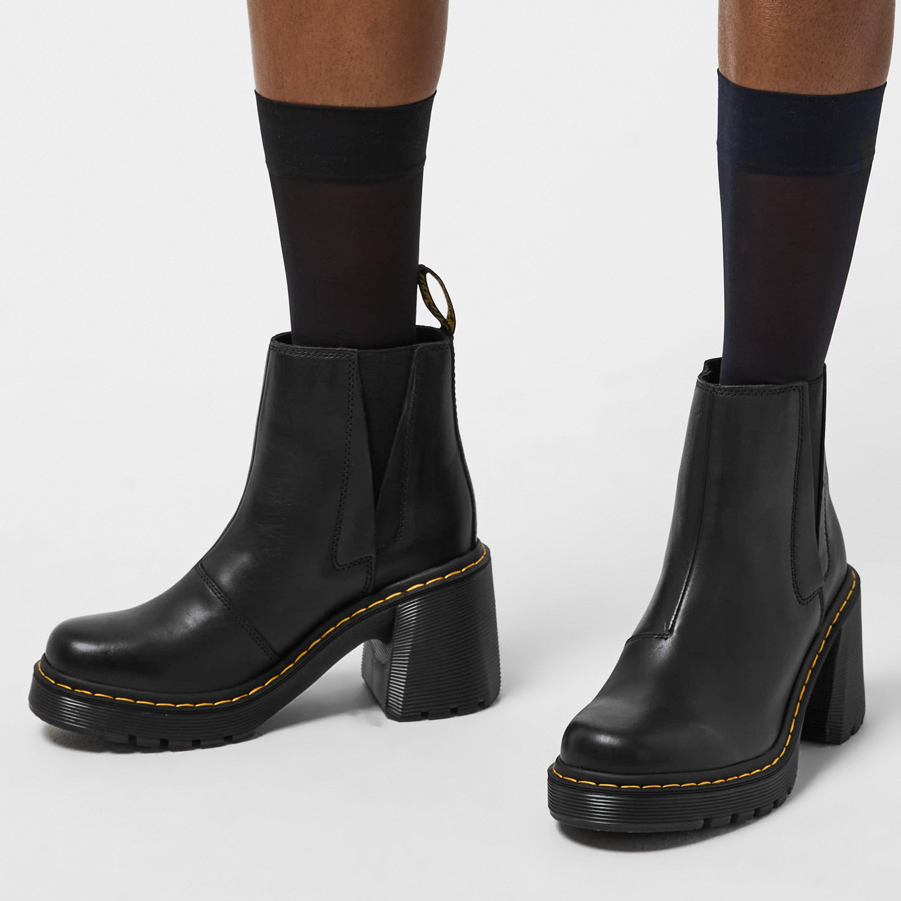 Black - Dr Martens - Women's Spence Ankle Heeled Boots - 3