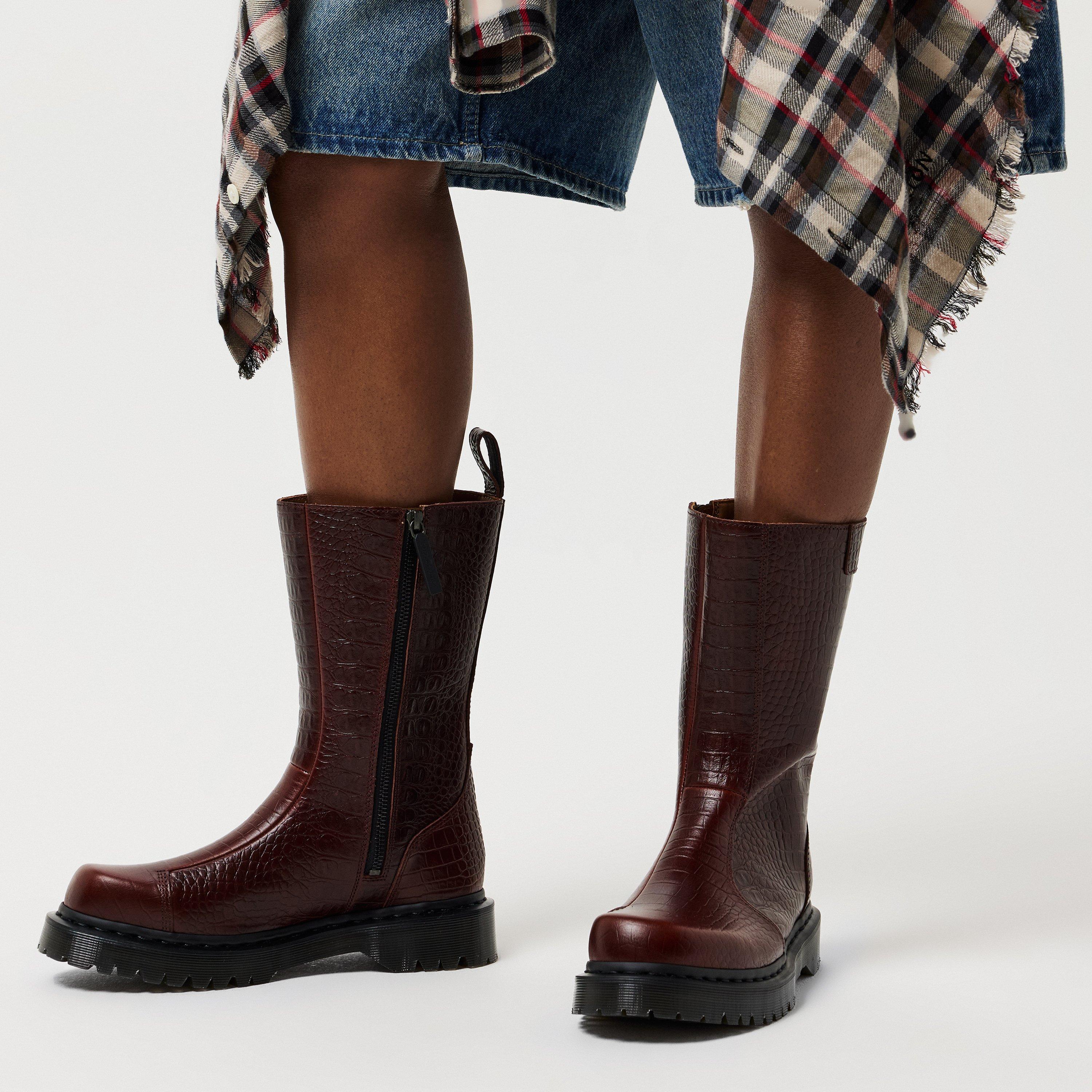 Mocha Croc - Dr Martens - Regena Croc Emboss Boots - 3