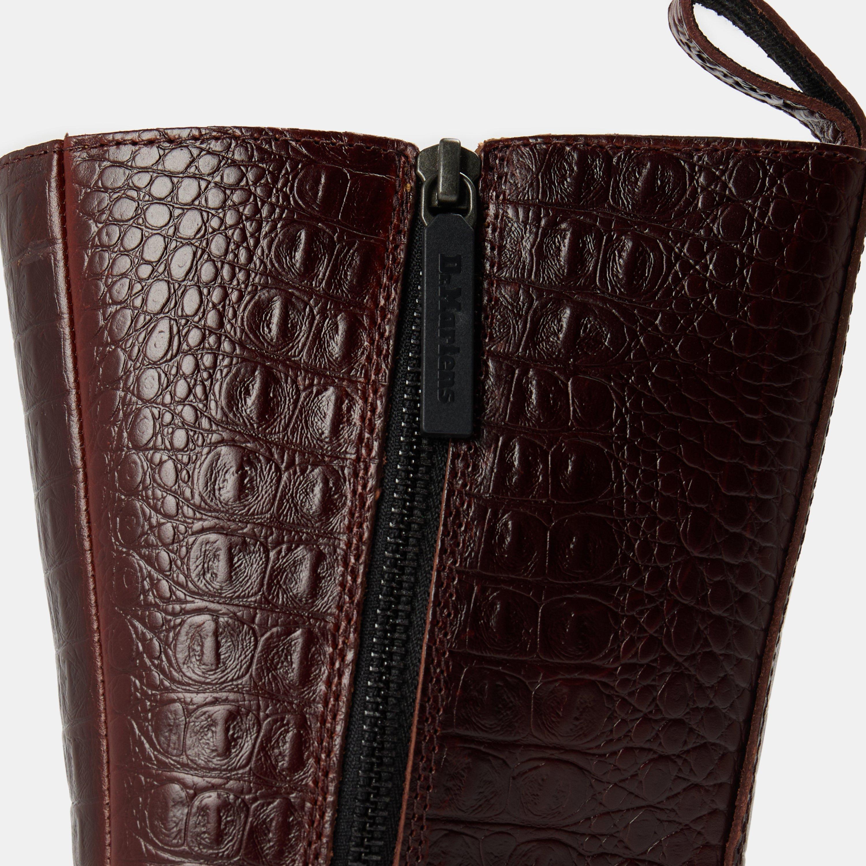 Mocha Croc - Dr Martens - Regena Croc Emboss Boots - 4