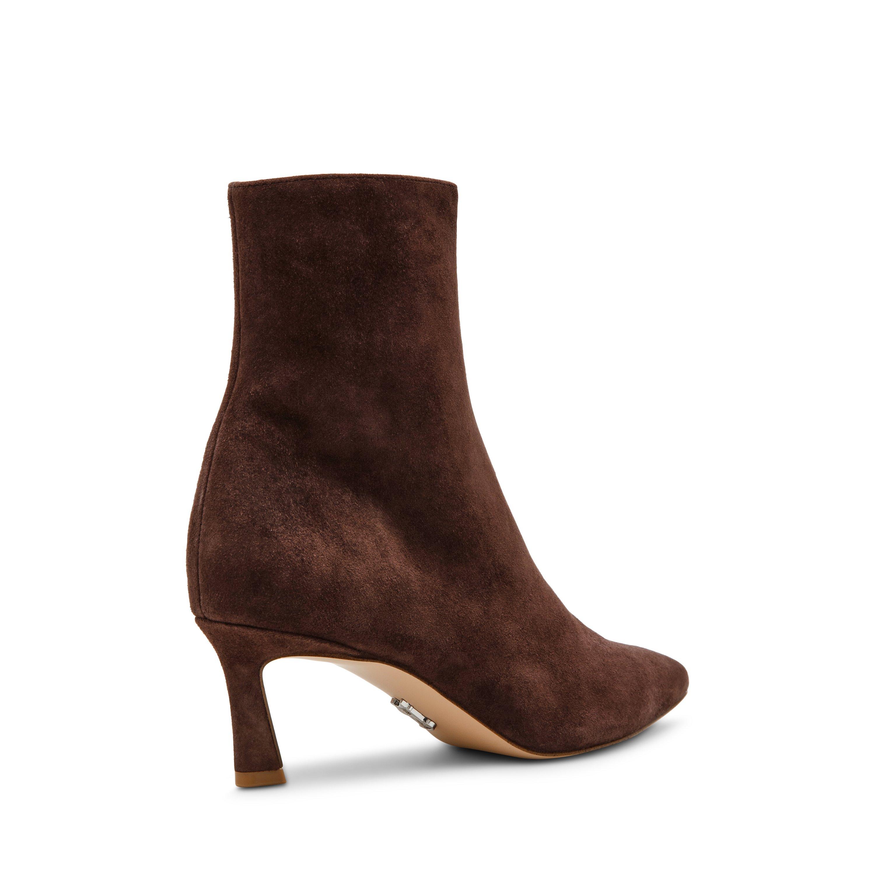 Brown Sue - Steve Madden - Women's Lulah Leather Heeled Ankle Boots - 4