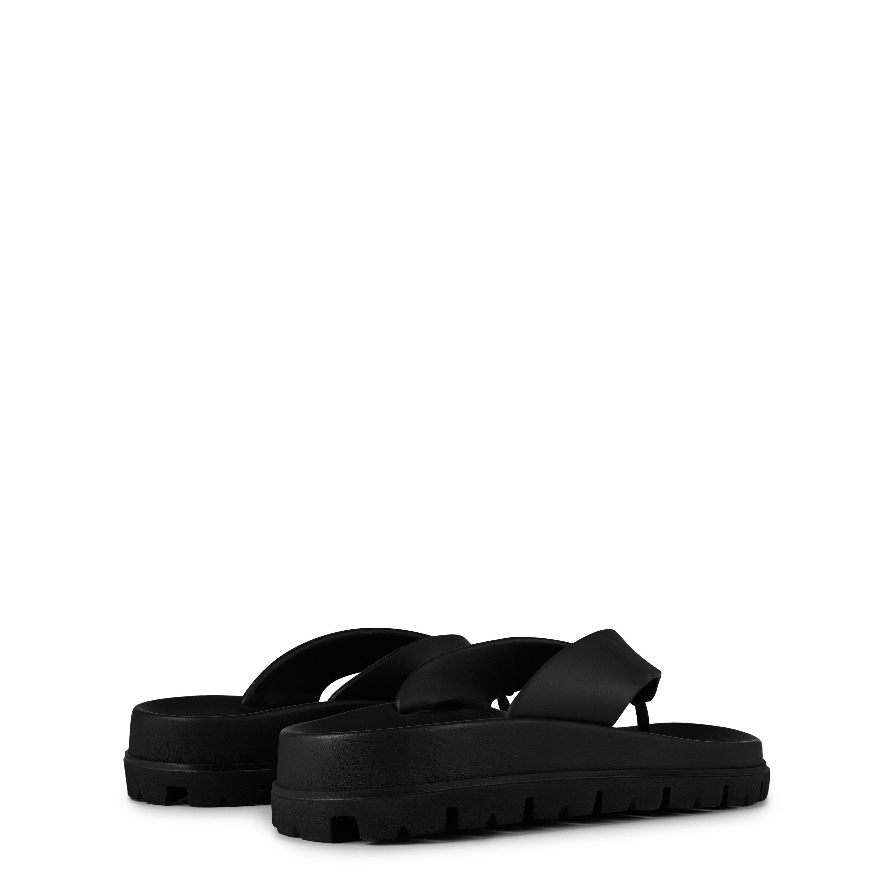 Nero - Prada - Soft Cage Vinyl Thong Sandals - 5