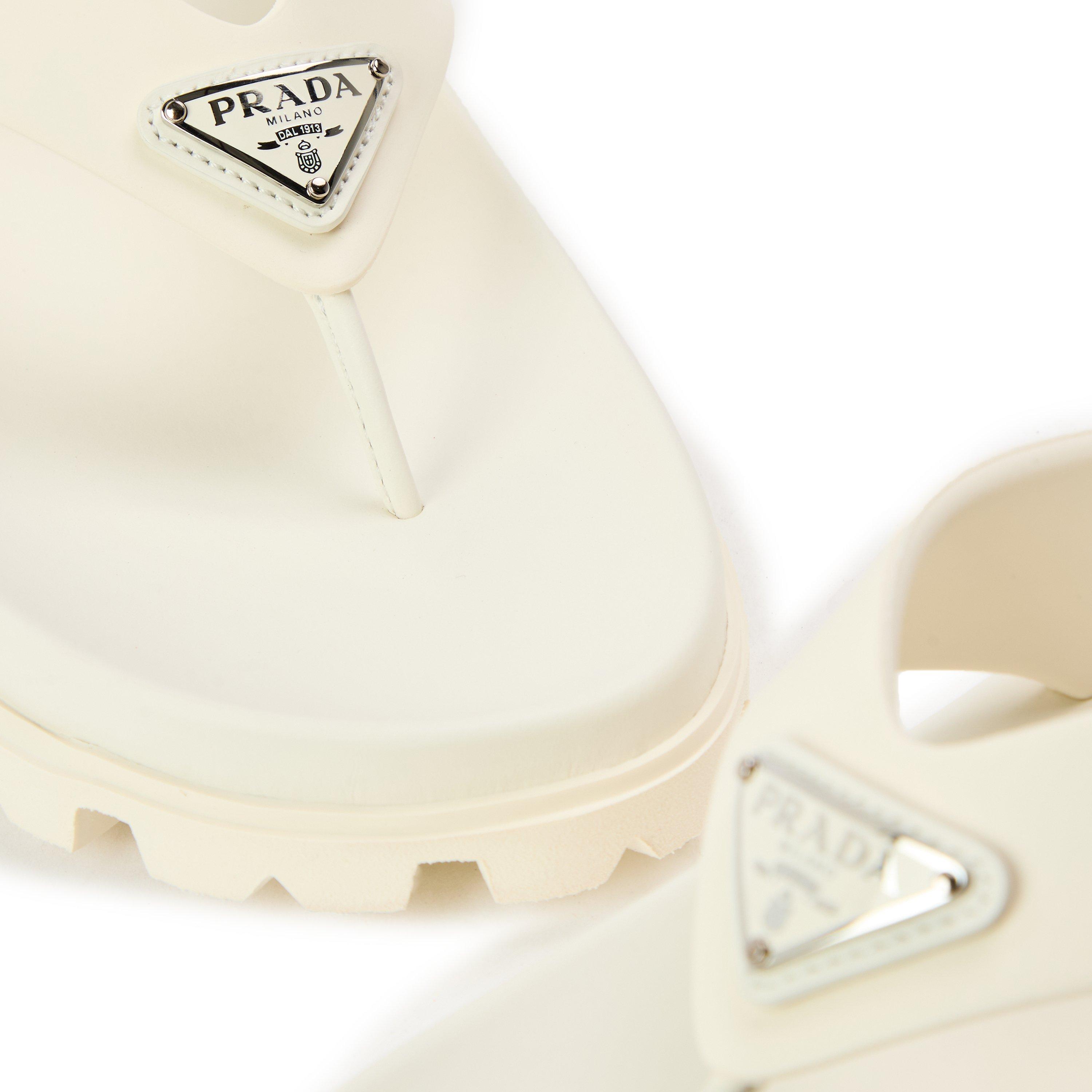 Ivory - Prada - Rubber Thong Sandals - 4