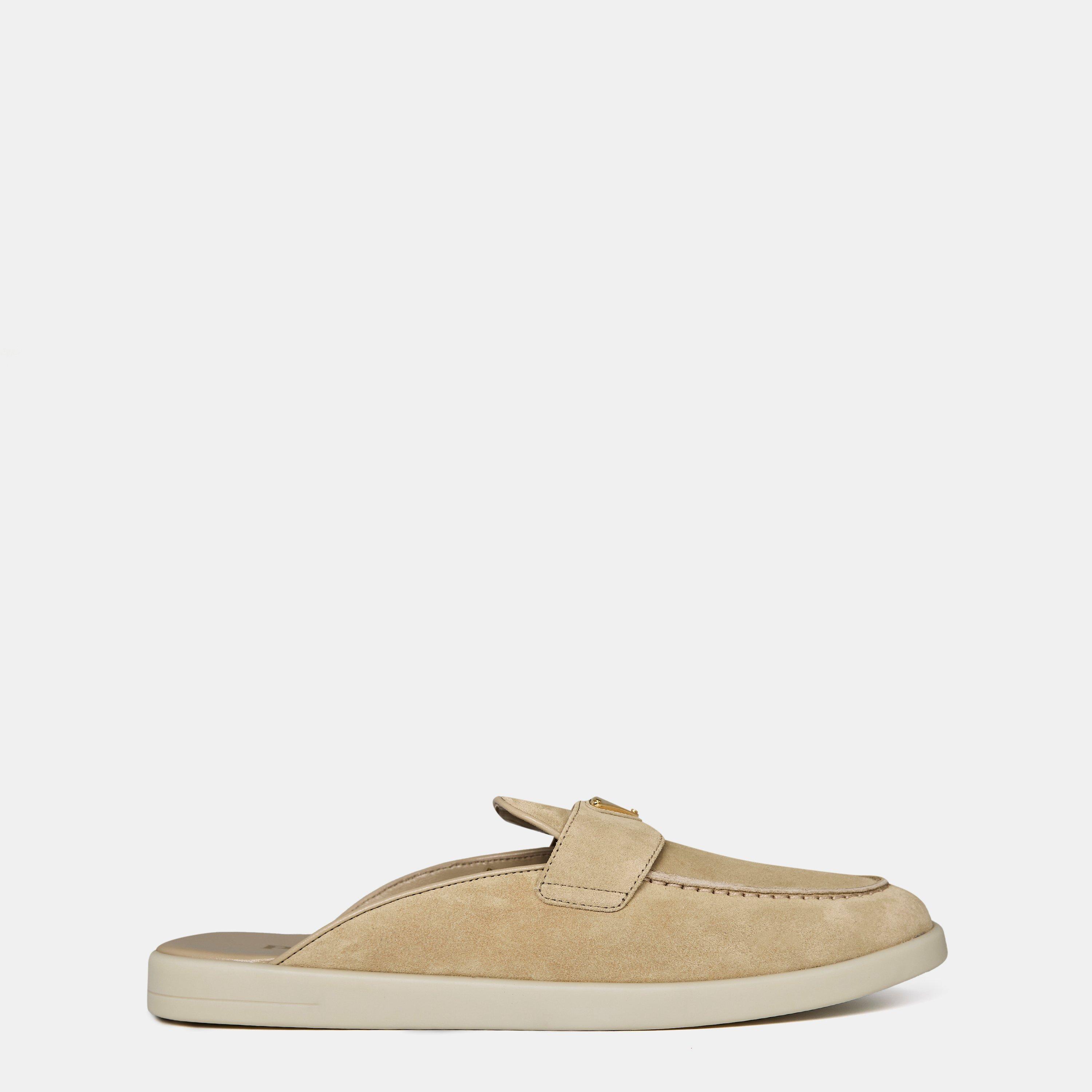 Ecru - Prada - Suede Sabots - 1