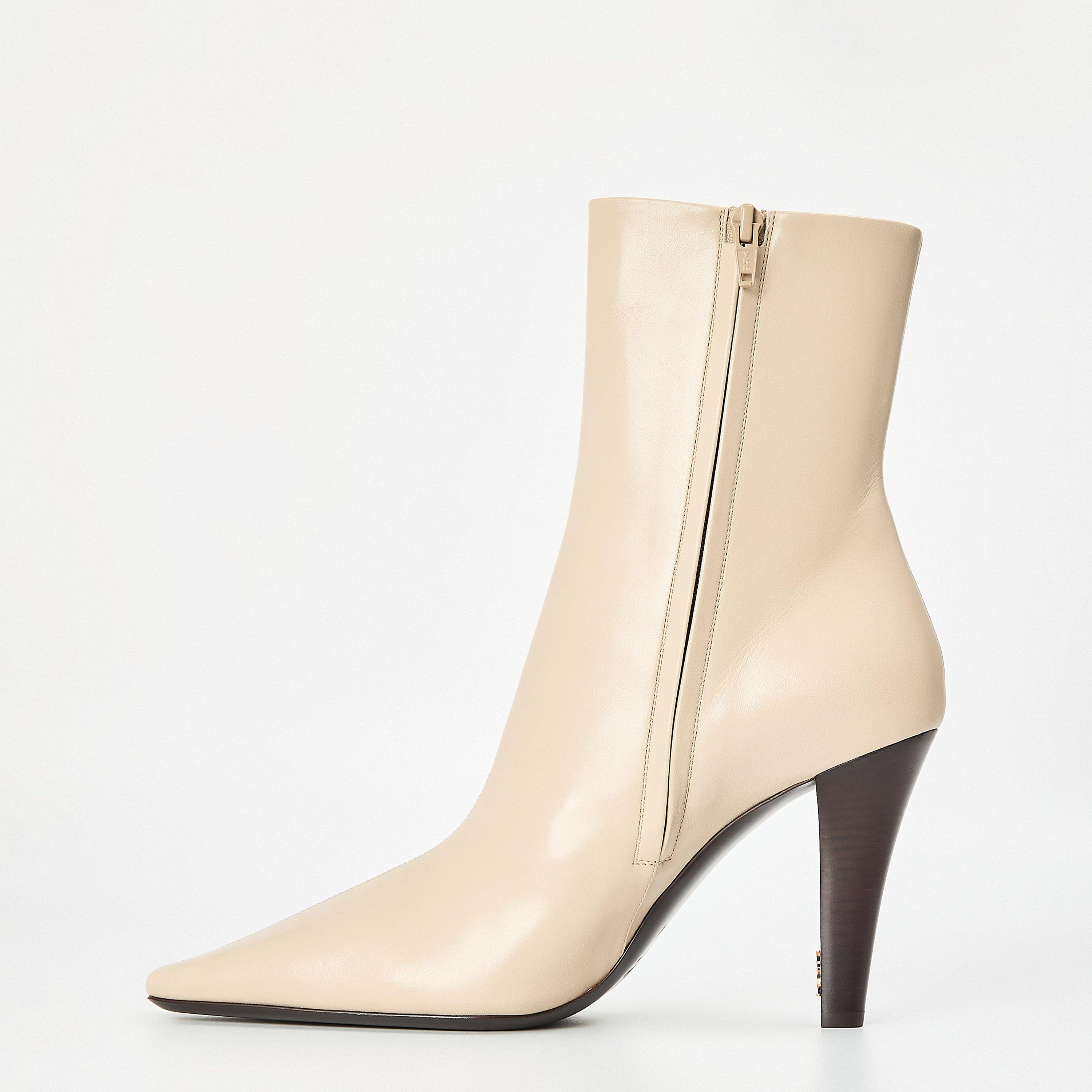 Stonish Beige - Saint Laurent - Women's Heeled Ankle Boots - 2