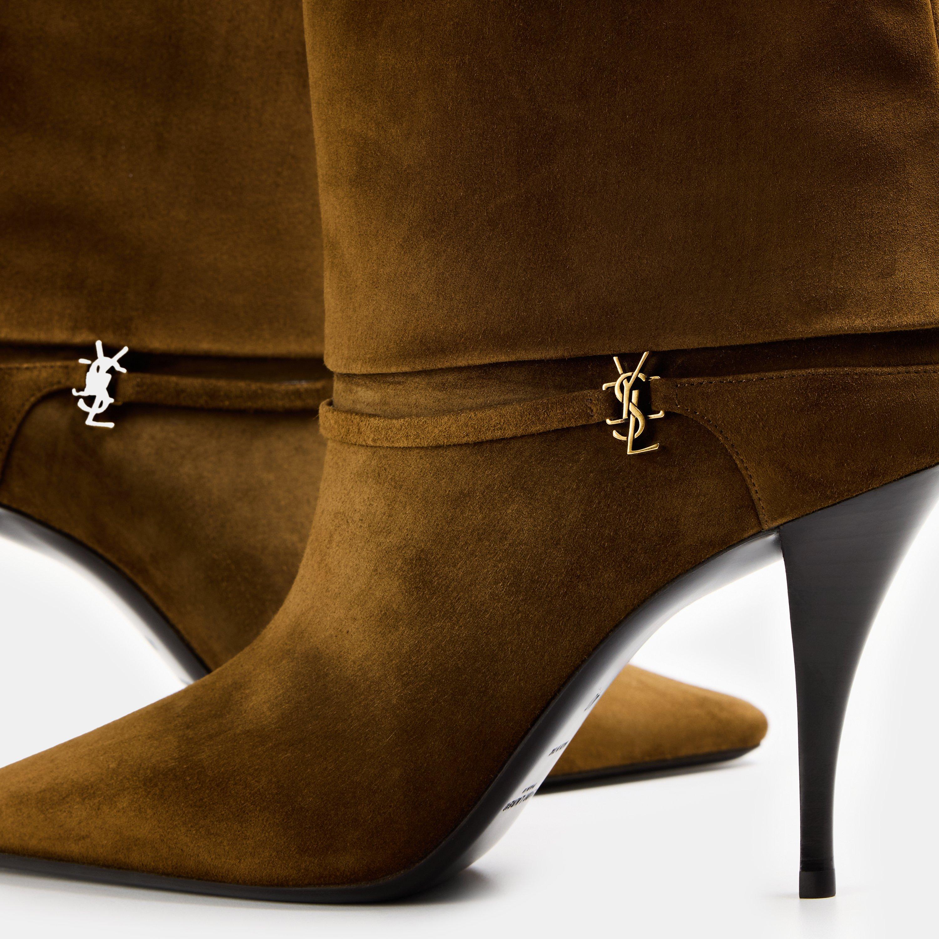 Land - Saint Laurent - Women's Heeled Ankle Boots - 4