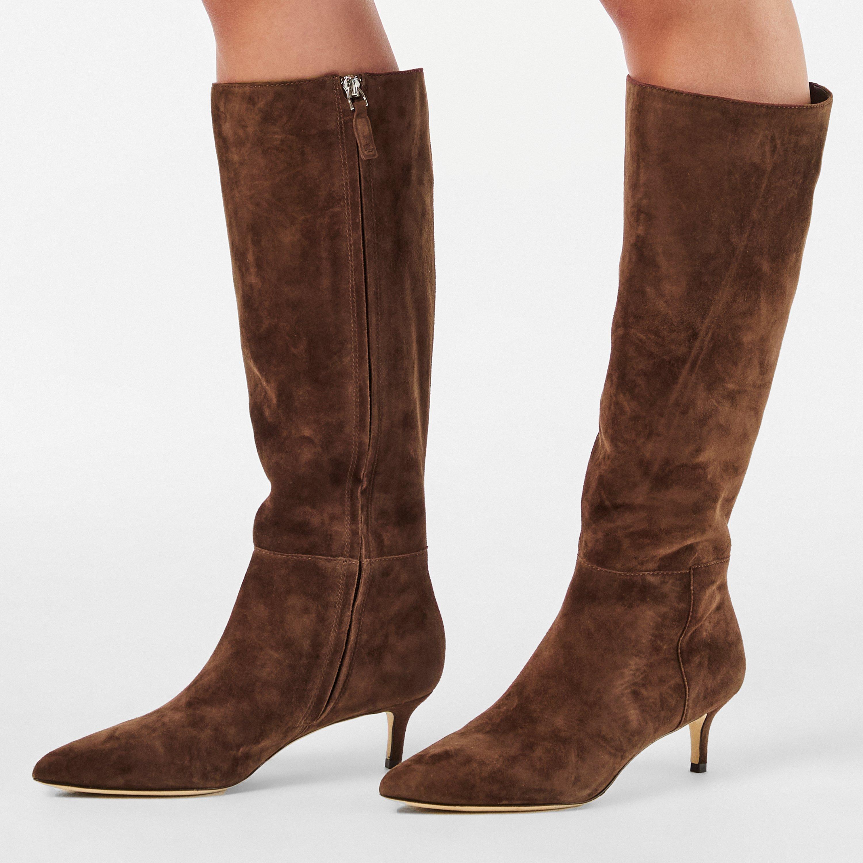 Dark Hickory - Lauren by Ralph Lauren - Women's Real Leather McKay Knee High Boots - 3