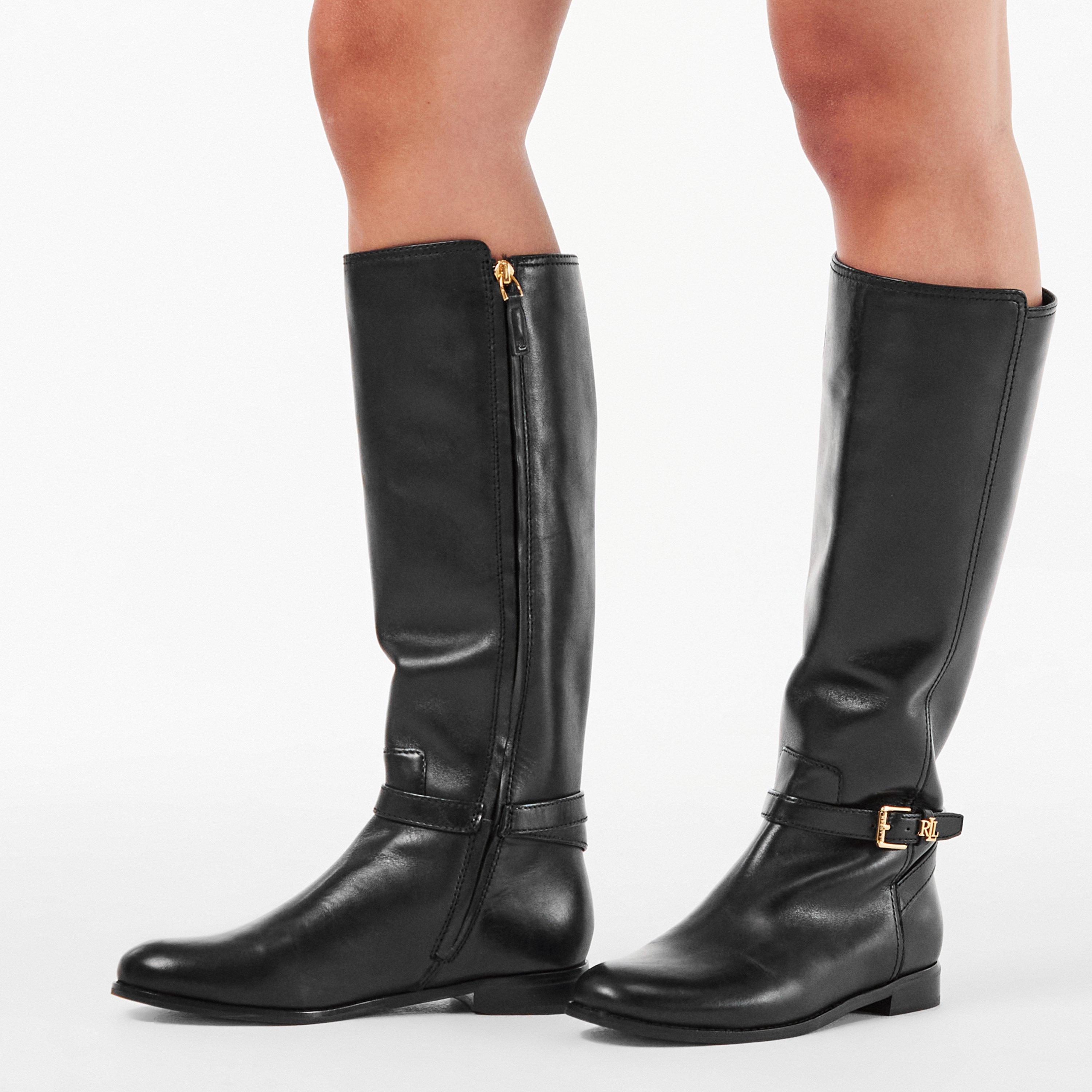 Black - Lauren by Ralph Lauren - Women's Brook Knee High Boots - 3