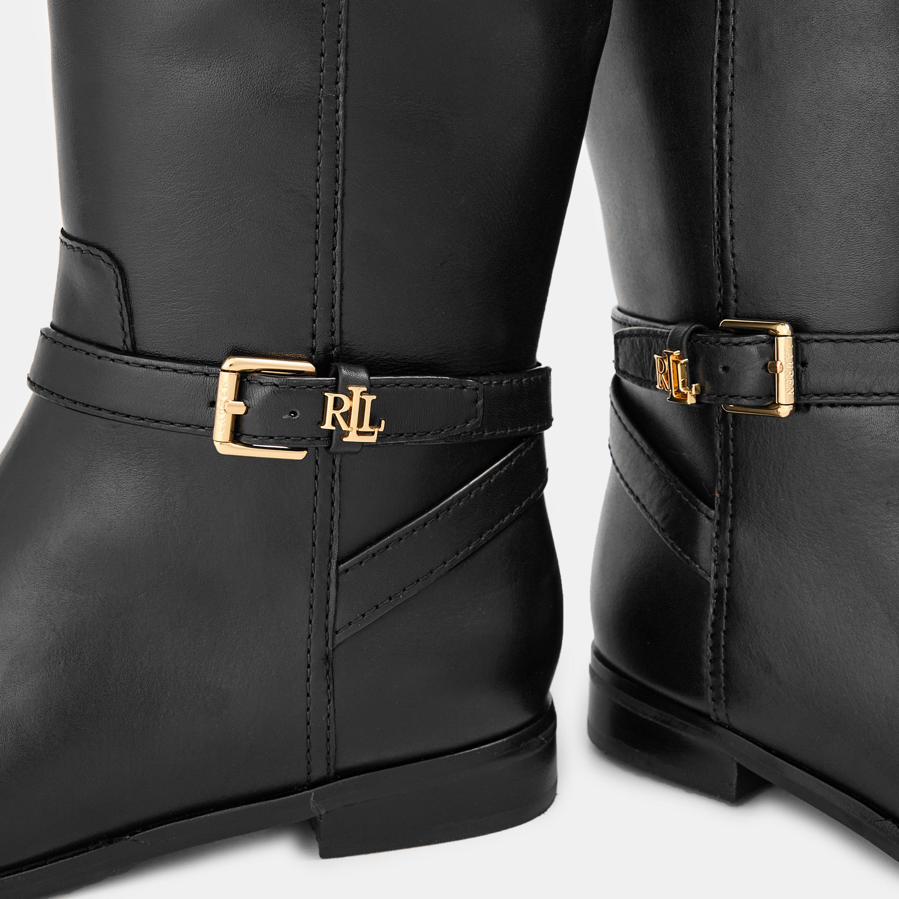 Black - Lauren by Ralph Lauren - Women's Brook Knee High Boots - 4