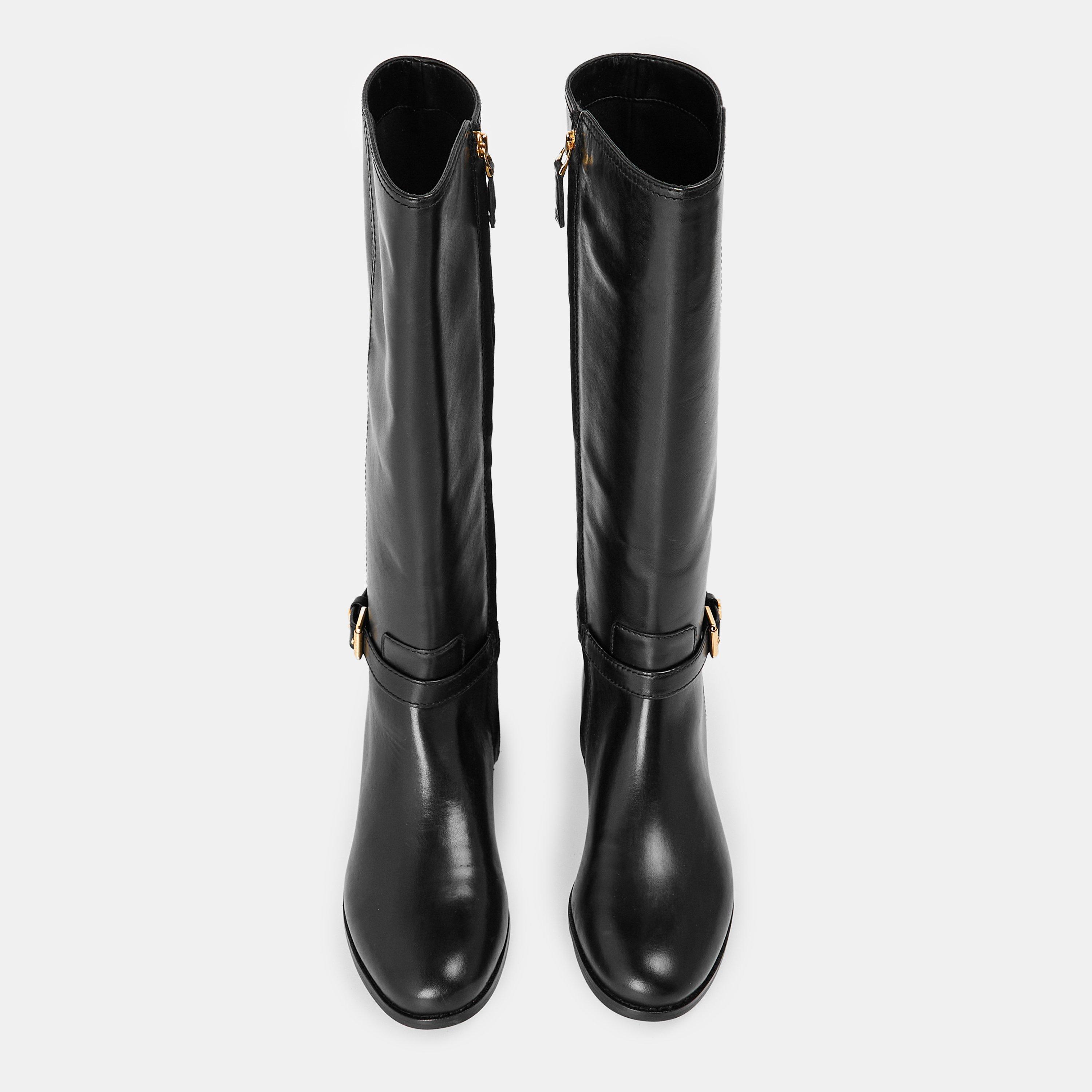 Black - Lauren by Ralph Lauren - Women's Brook Knee High Boots - 5