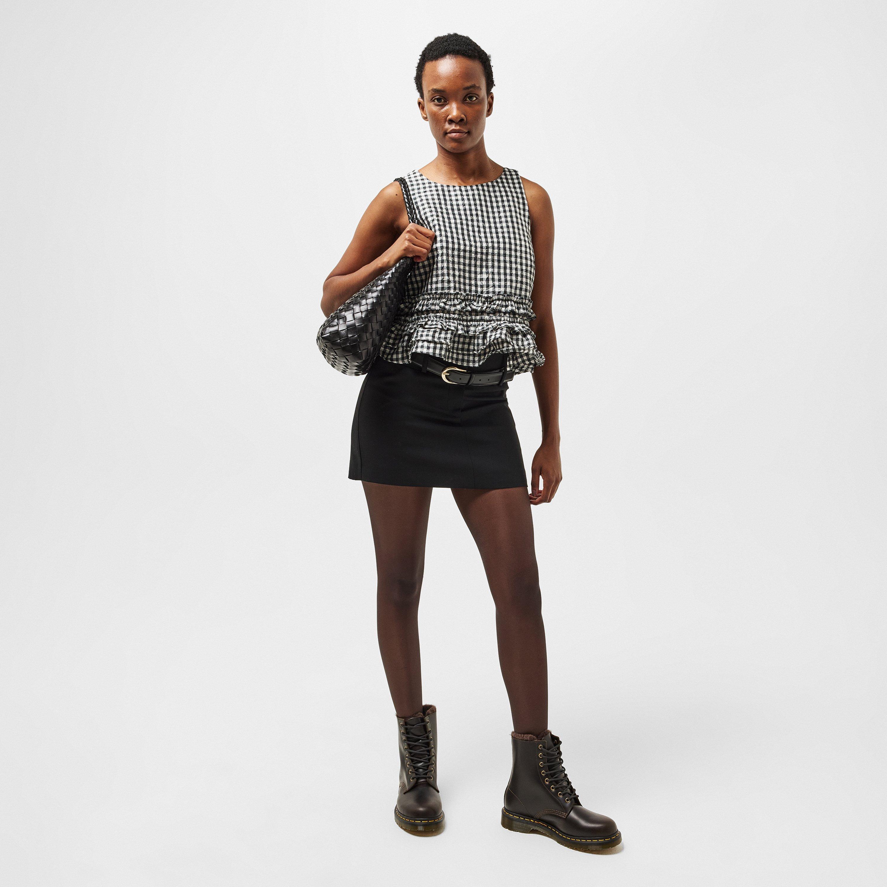 Dark Taupe - Dr Martens - 1460 Serena Faux Fur Lined Boots - 6