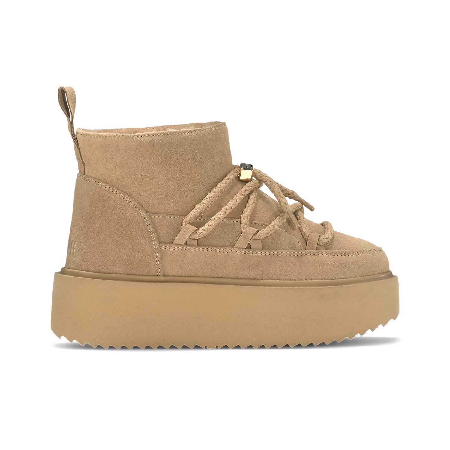 Sand - Inuikii - Women's Low Platform Snug Boots - 1
