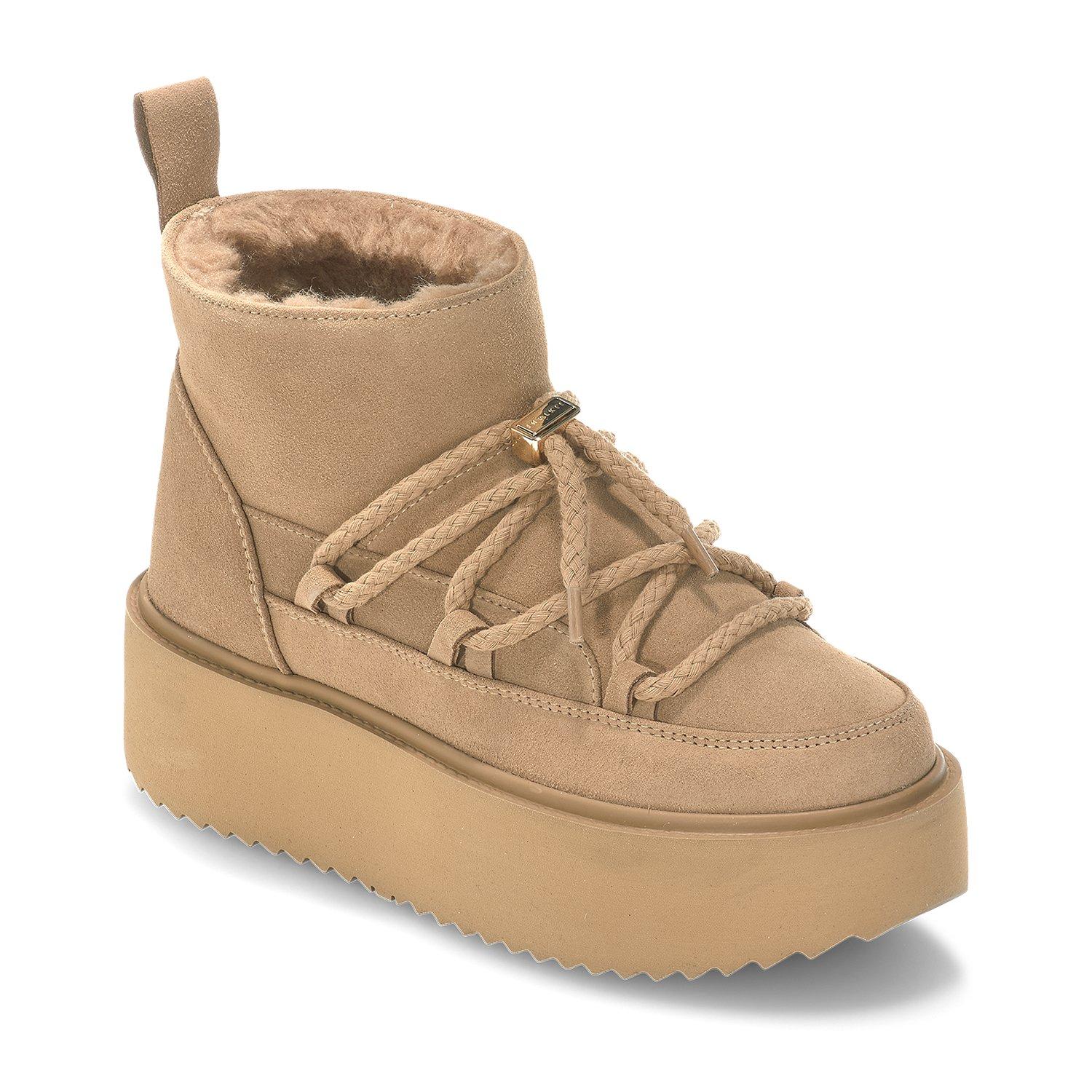 Sand - Inuikii - Women's Low Platform Snug Boots - 2