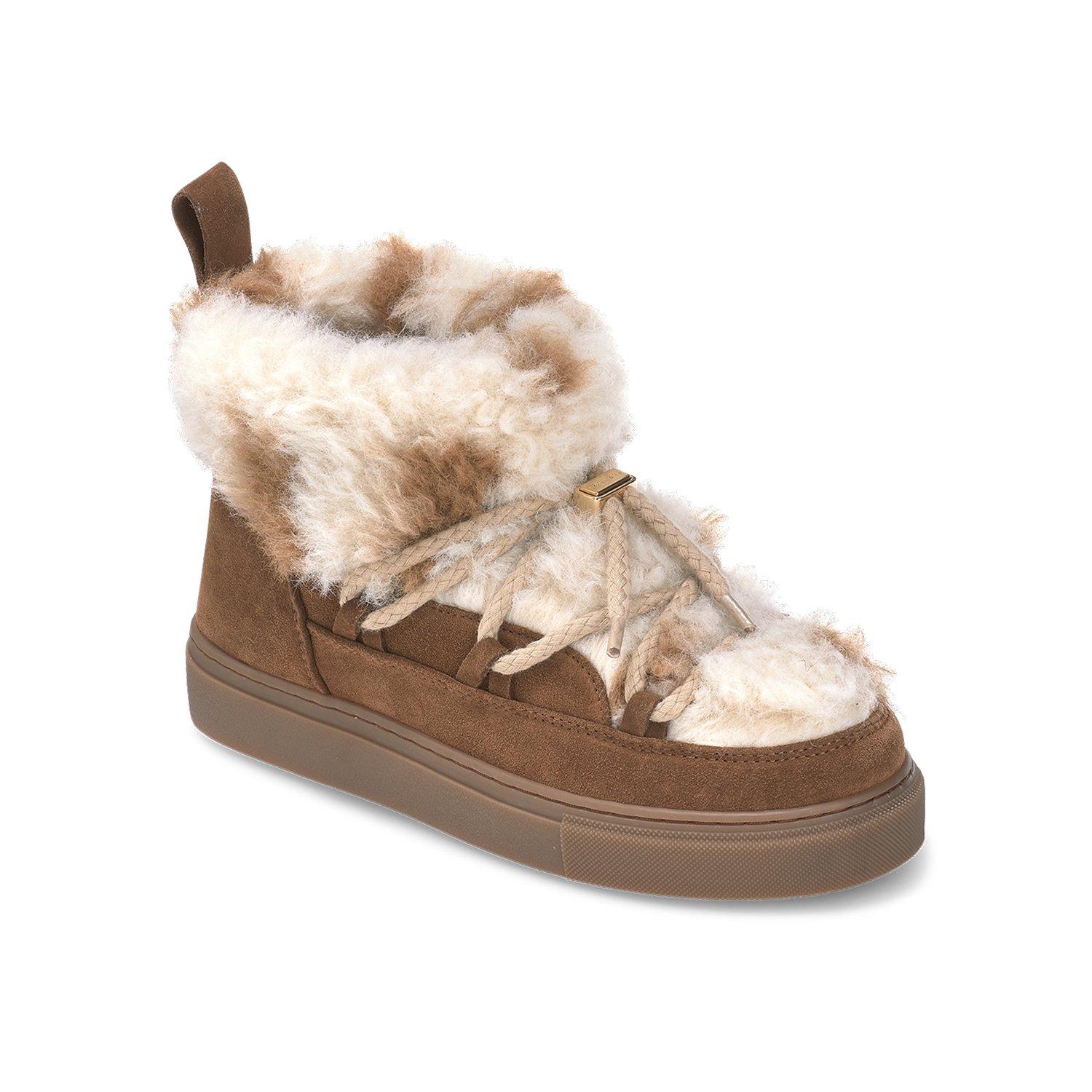 Ecru - Inuikii - Women's Teddy Low Textured Low-Cut Snug Boots - 4