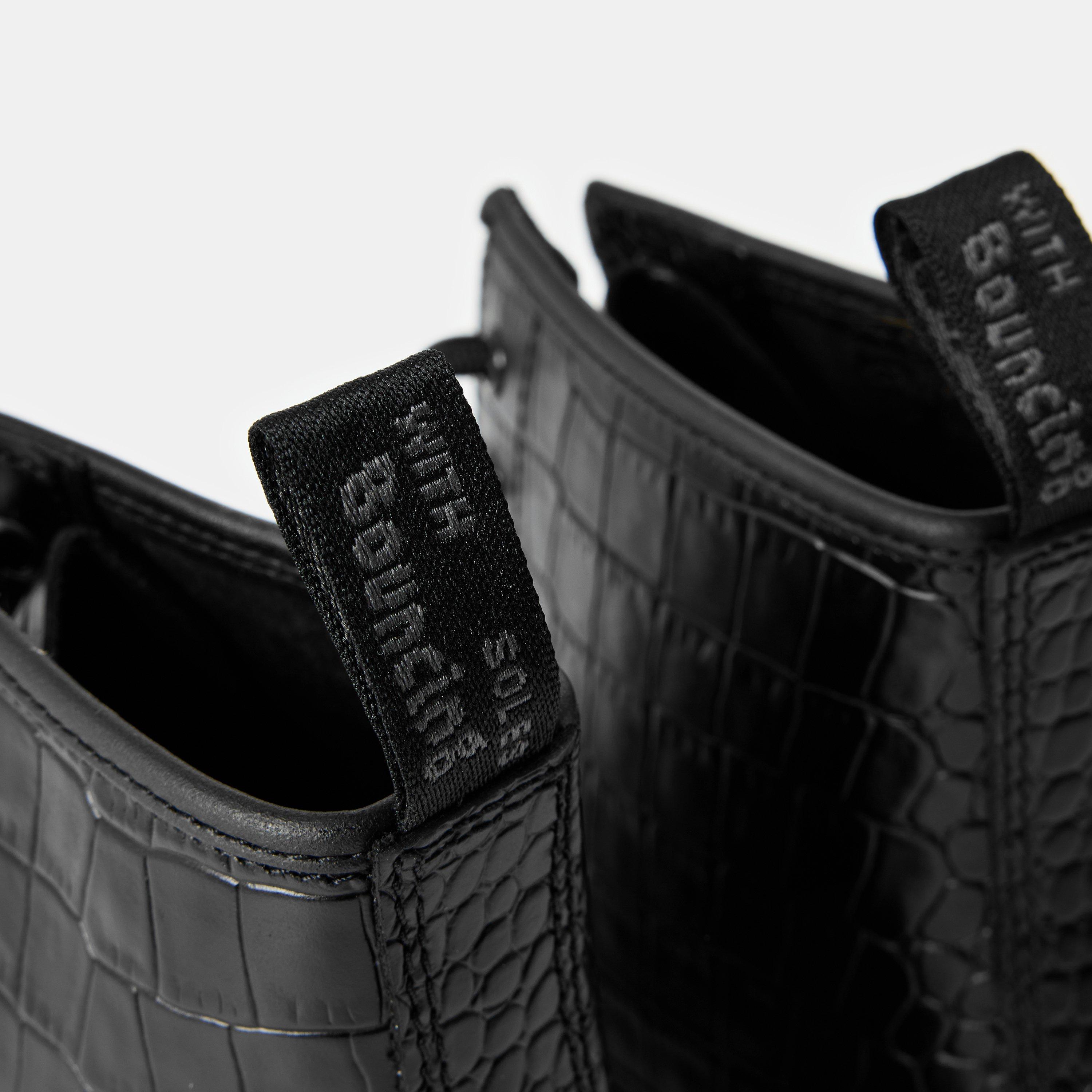Black Croco - Dr Martens - 1460 Croc Emboss Boot - 4
