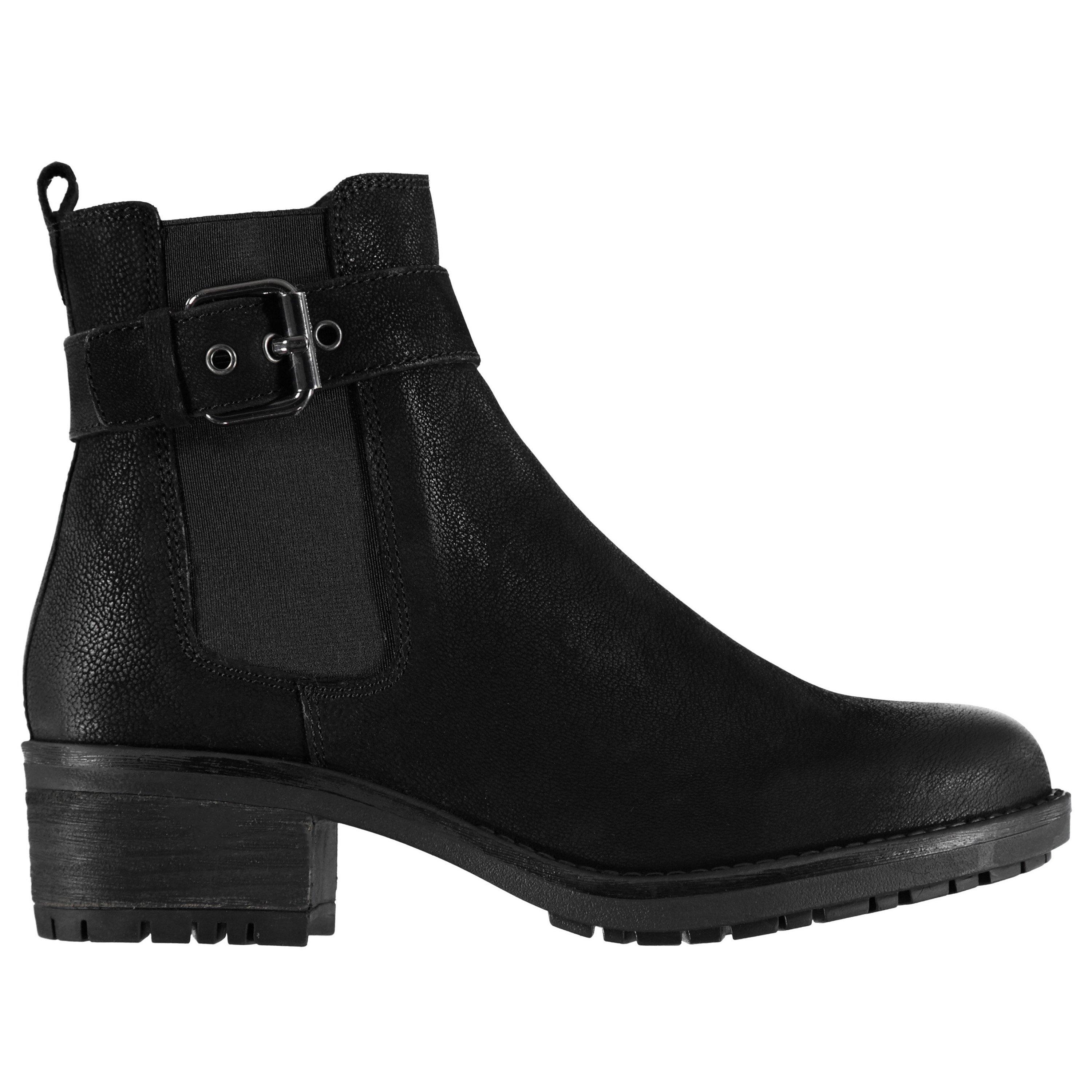 Zwart - Linea - Rugged Buckle Boots - 1