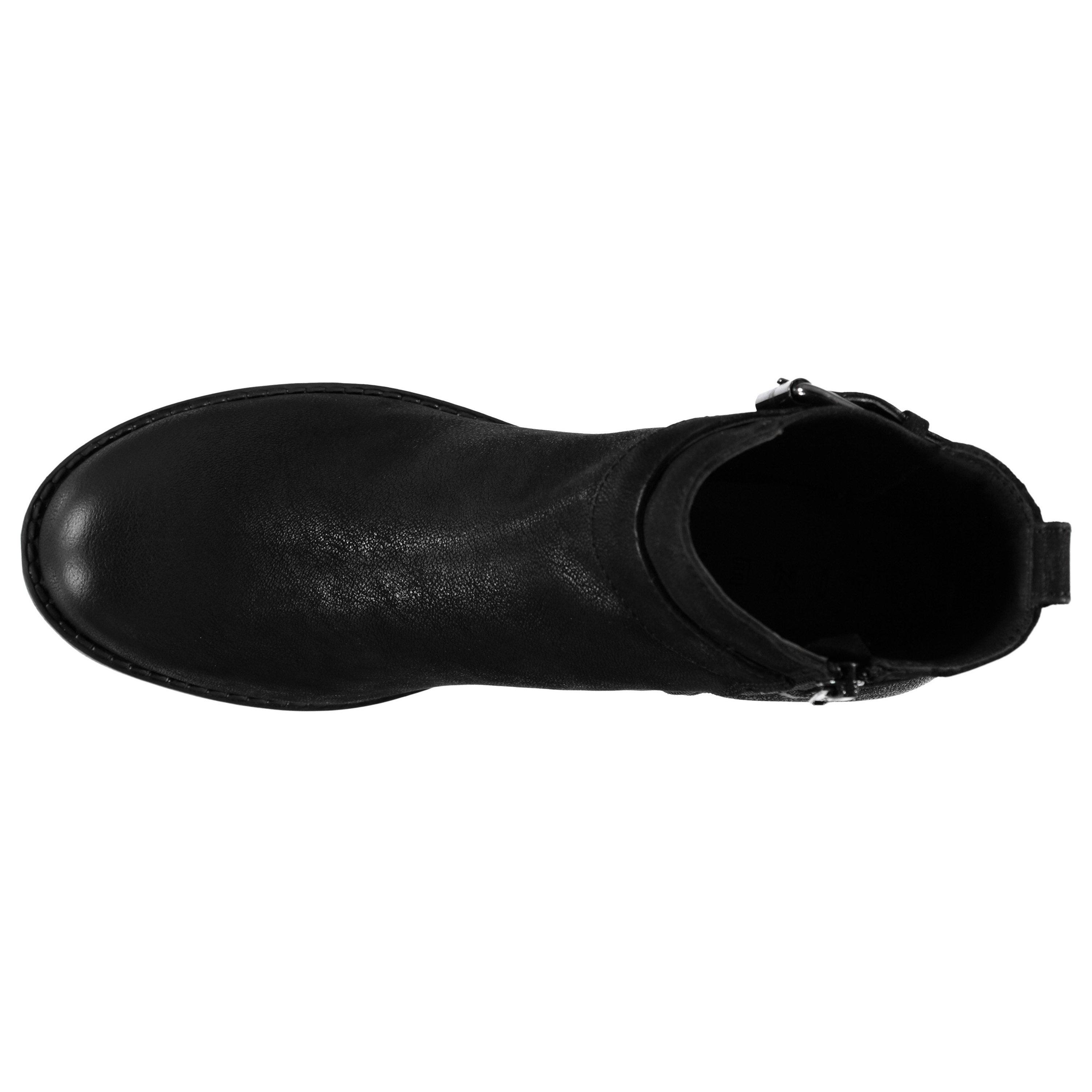 Black - Linea - Rugged Buckle Boots - 3