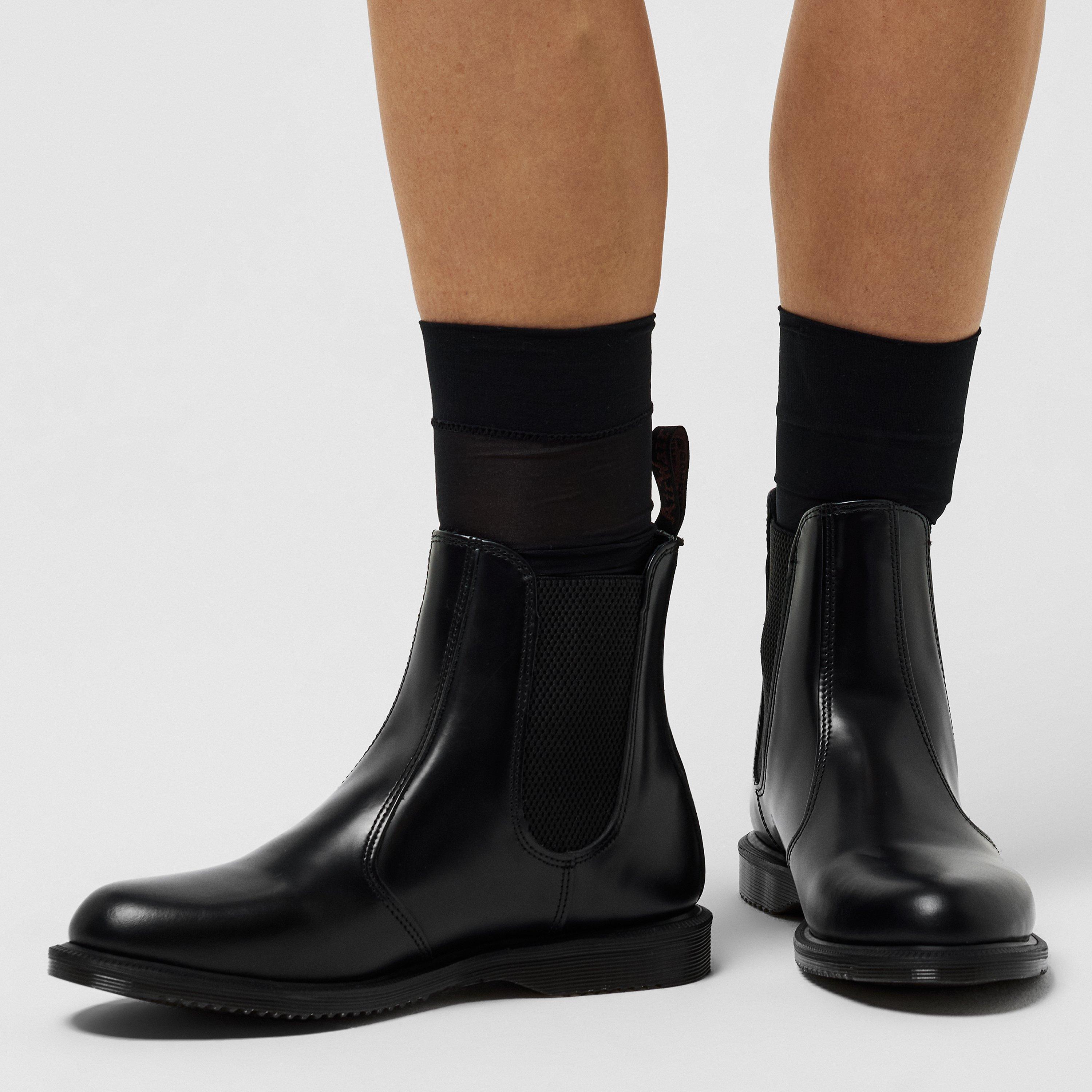 Black Polished - Dr Martens - Flora Chelsea Boots - 3